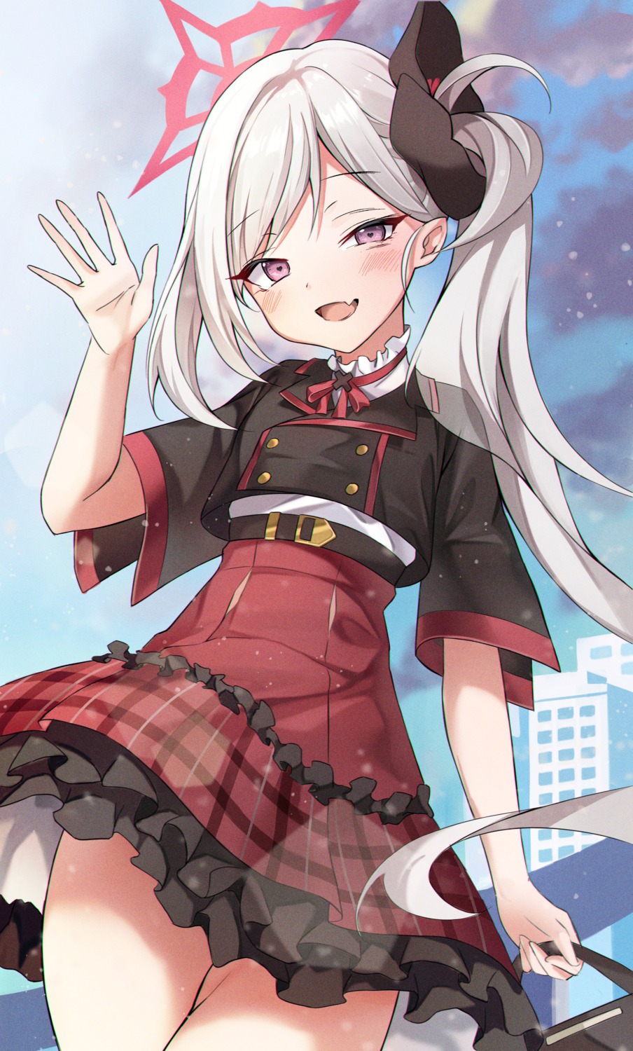 asagi_mutsuki, blue_archive, danyo_(chung0226), halo, seifuku, skirt_lift