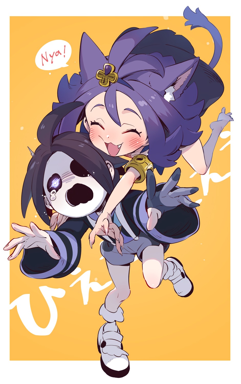 acerola_(pokemon), animal_ears, dress, nekomimi, onion_(pokemon), pokemon, pokemon_sm, pokemon_usum, tail, toku_(ke7416613)