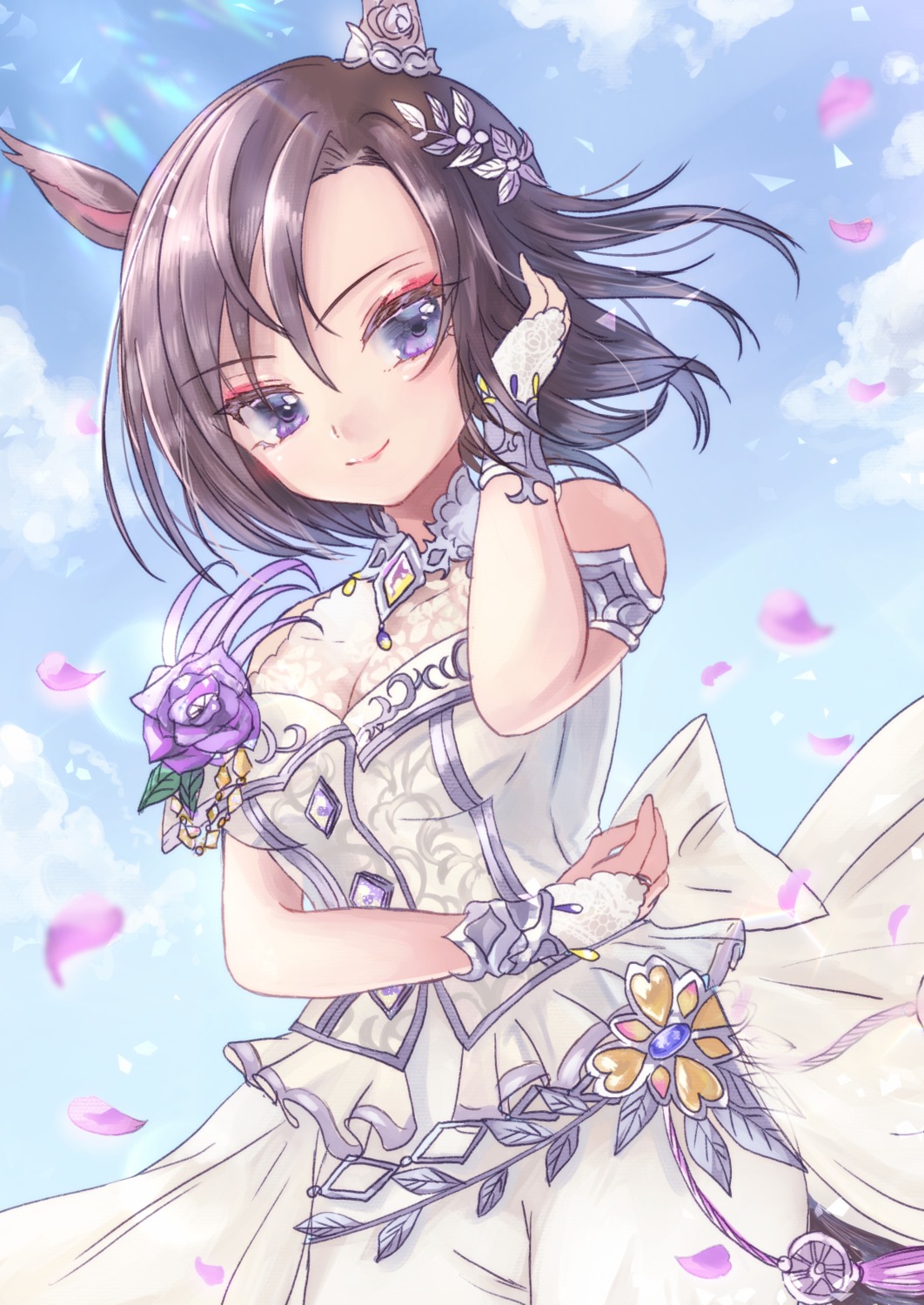 air_groove_(umamusume), animal_ears, bunapi_(bunapii), cleavage, see_through, uma_musume_pretty_derby