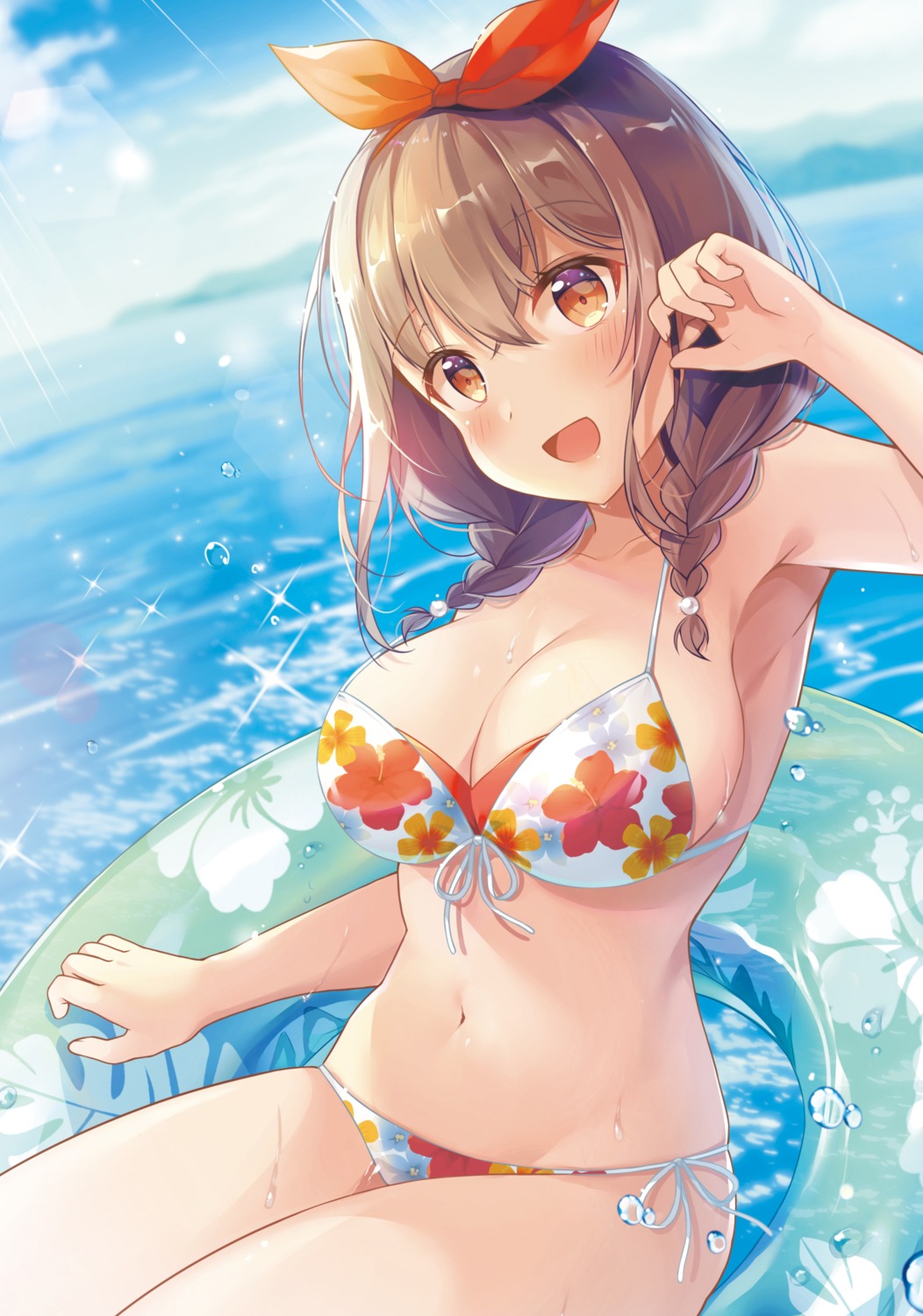 "oppai_momitai"_tte_sakendara_imouto_no_tomodachi_to_tsukiau_koto_ni_narimashita., bikini, cleavage, shiro_kuma_shake, swimsuits