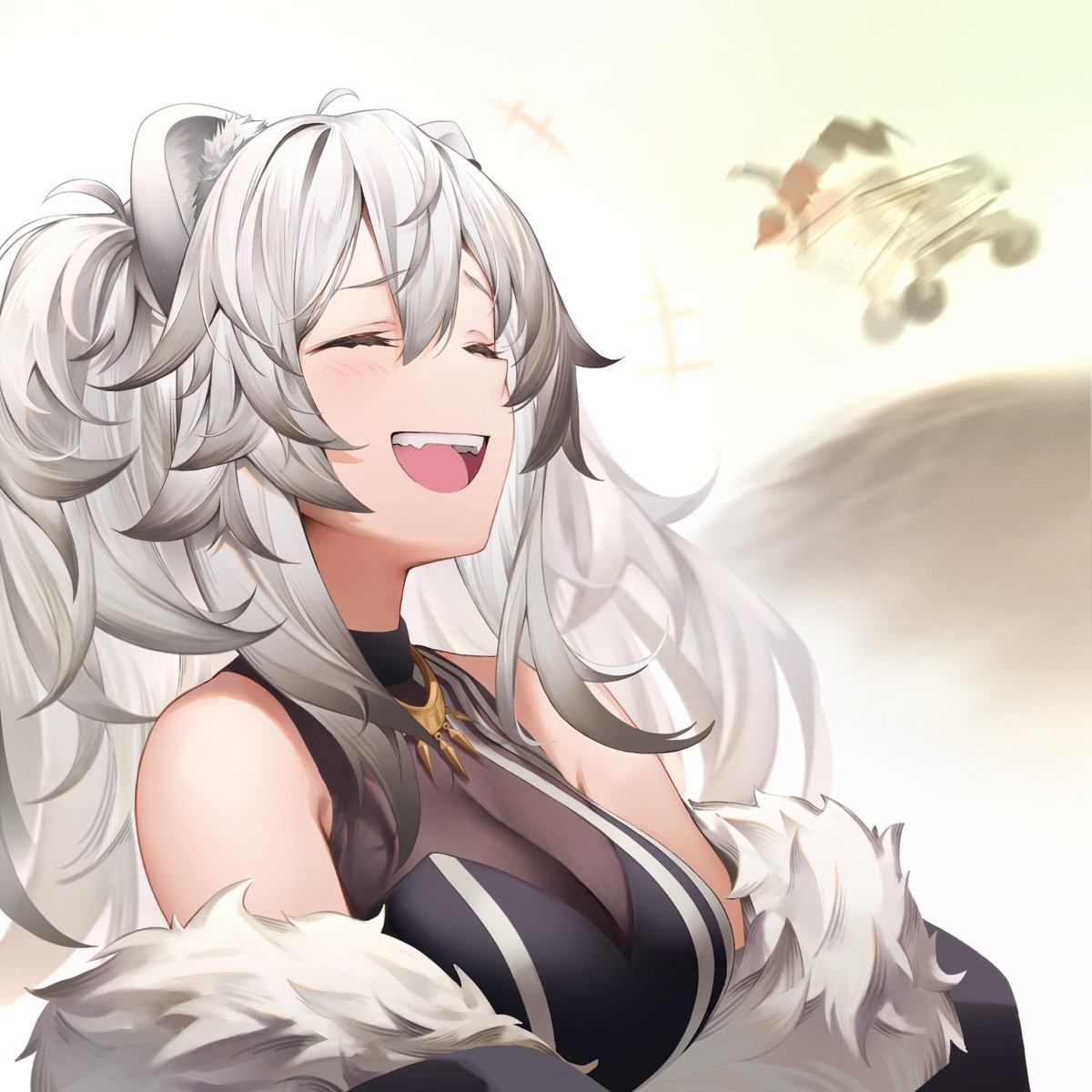animal_ears, cleavage, hololive, katsumata_masato, see_through, shishiro_botan