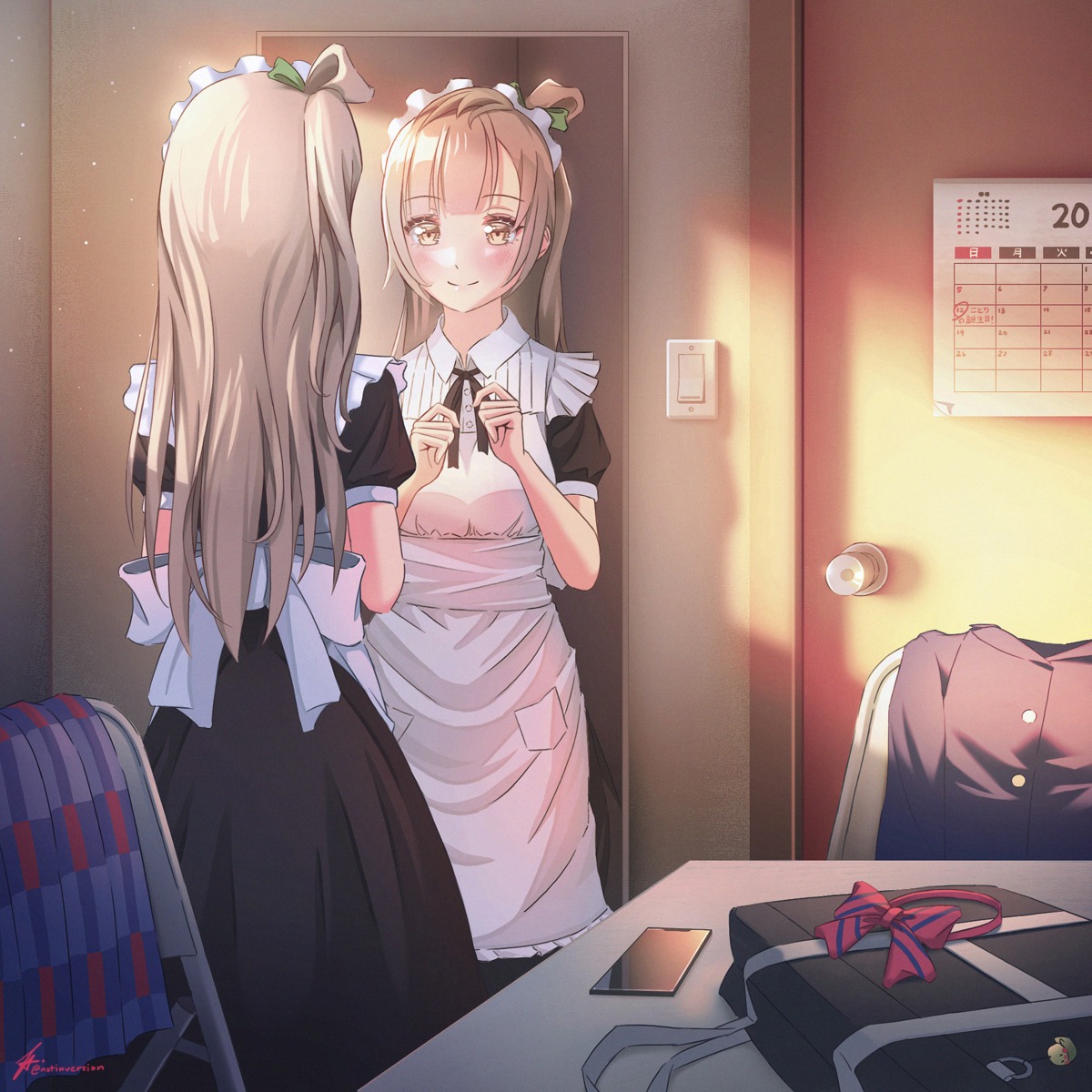 love_live!, love_live!_(series), maid, minami_kotori, notinversion, waitress