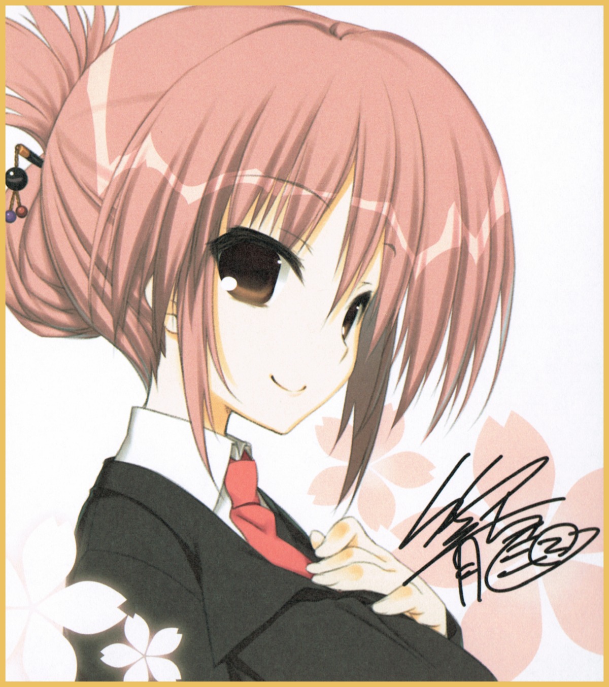 autographed, kagome, makura, sakizaki_sakurako, sakura_no, sakura_no_uta, screening, seifuku