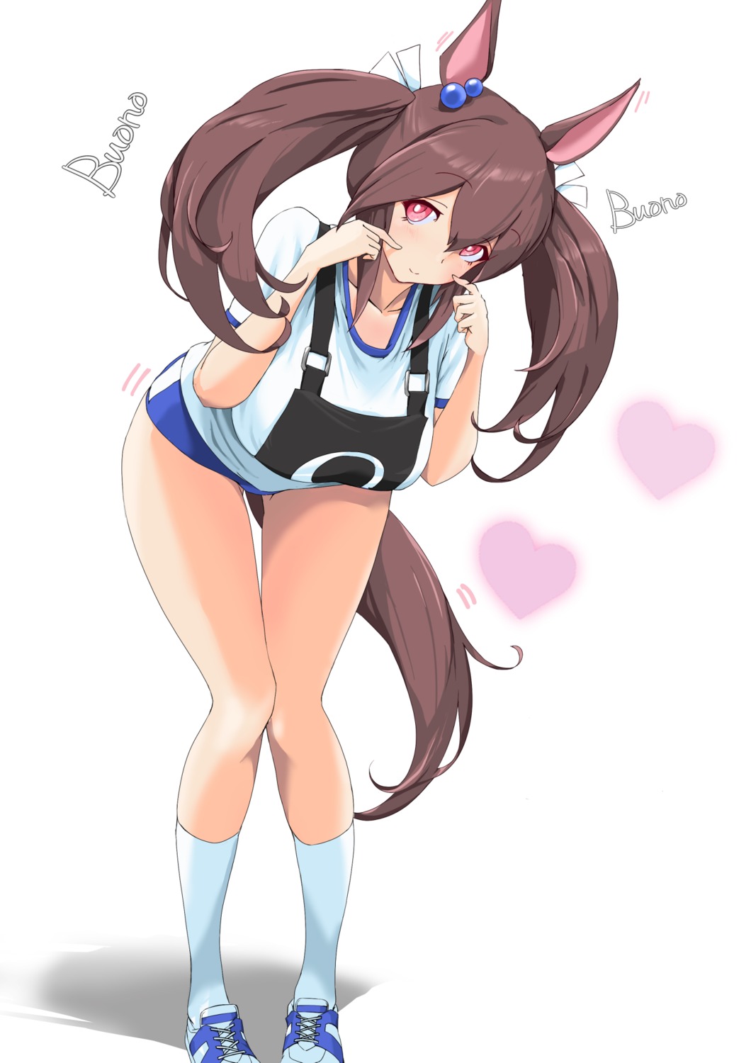 animal_ears, buruma, gym_uniform, hishi_akebono_(umamusume), p.i.t.d, tail, uma_musume_pretty_derby