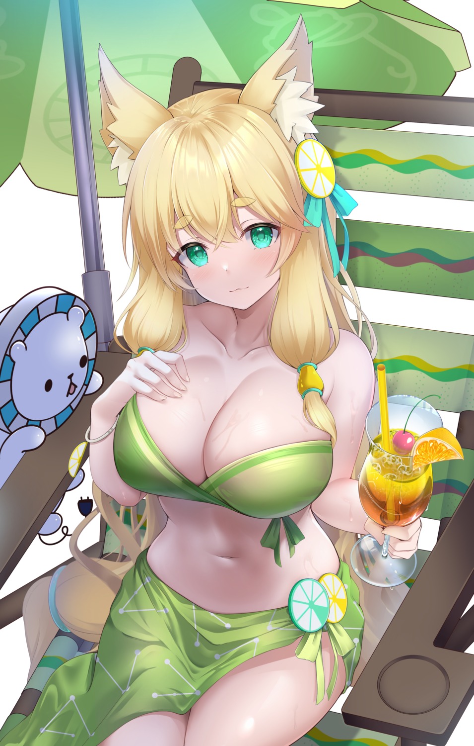 animal_ears, bikini_top, ginginsub0321, swimsuits, tail