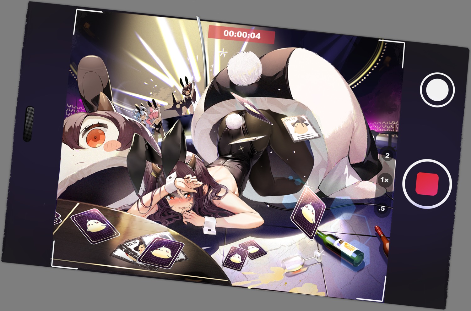 animal_ears, azur_lane, bunny_ears, bunny_girl, isuzu_(azur_lane), no_bra, ootsuki_momiji, pantyhose
