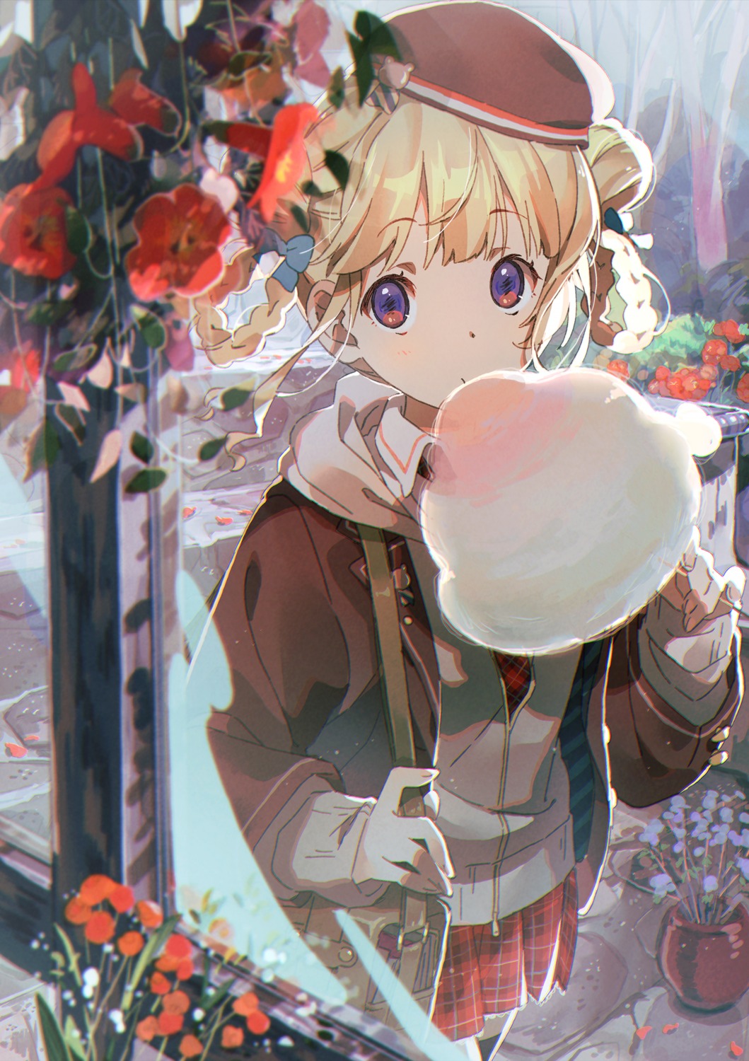pom_(soupy), seifuku, sweater, thighhighs