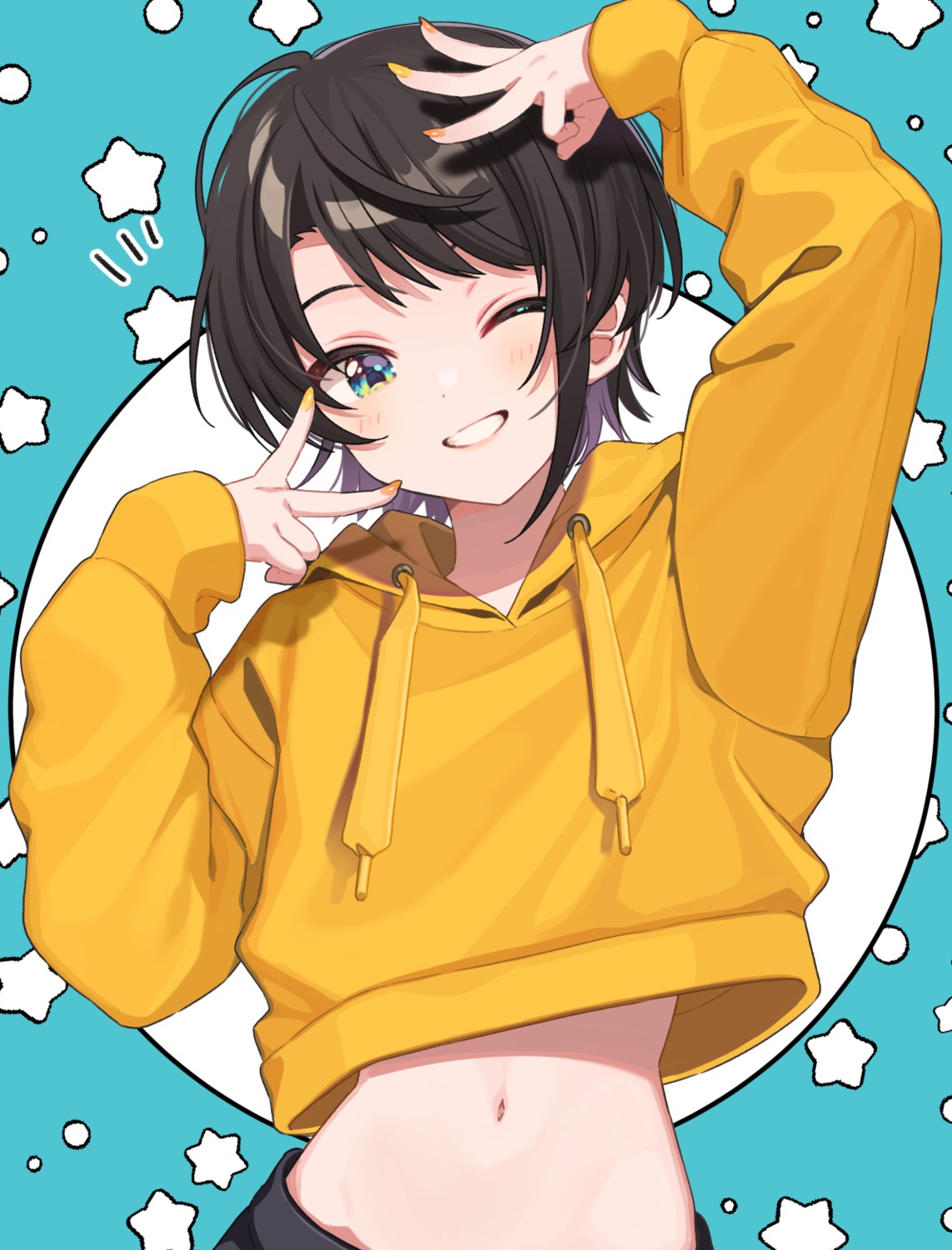 hololive, oozora_subaru, shigure_ui, shirt_lift