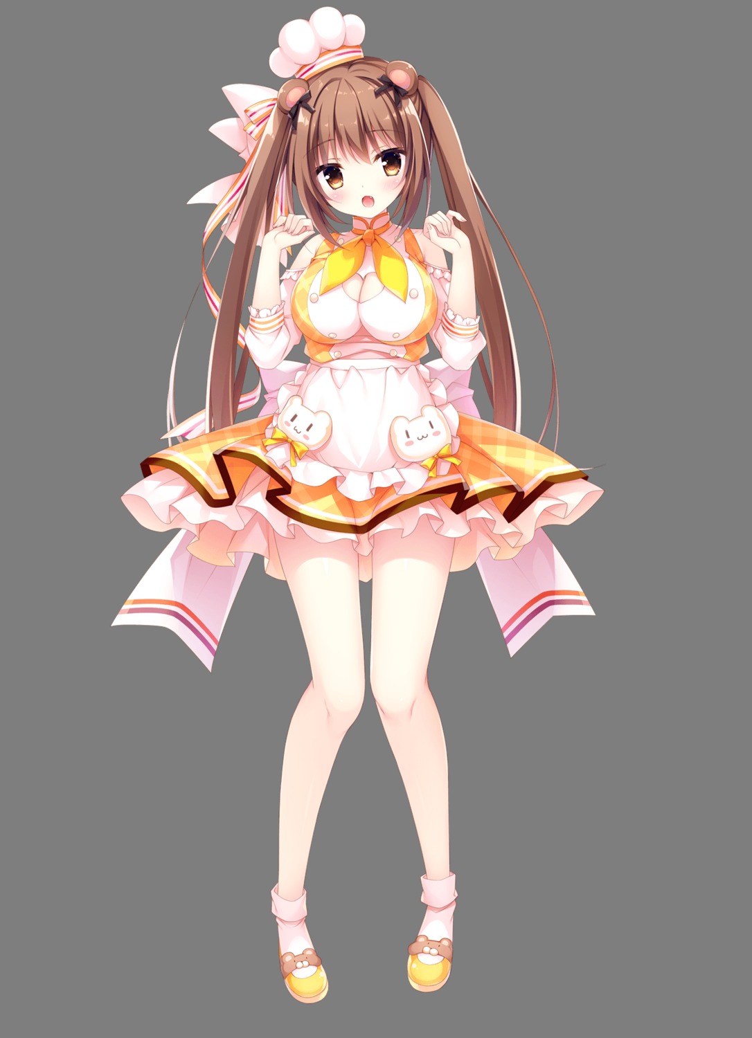 animal_ears, cleavage, kemonomichi_☆_girlish_square, morino_kumi, shiromochi_sakura, transparent_png, uniform, whirlpool