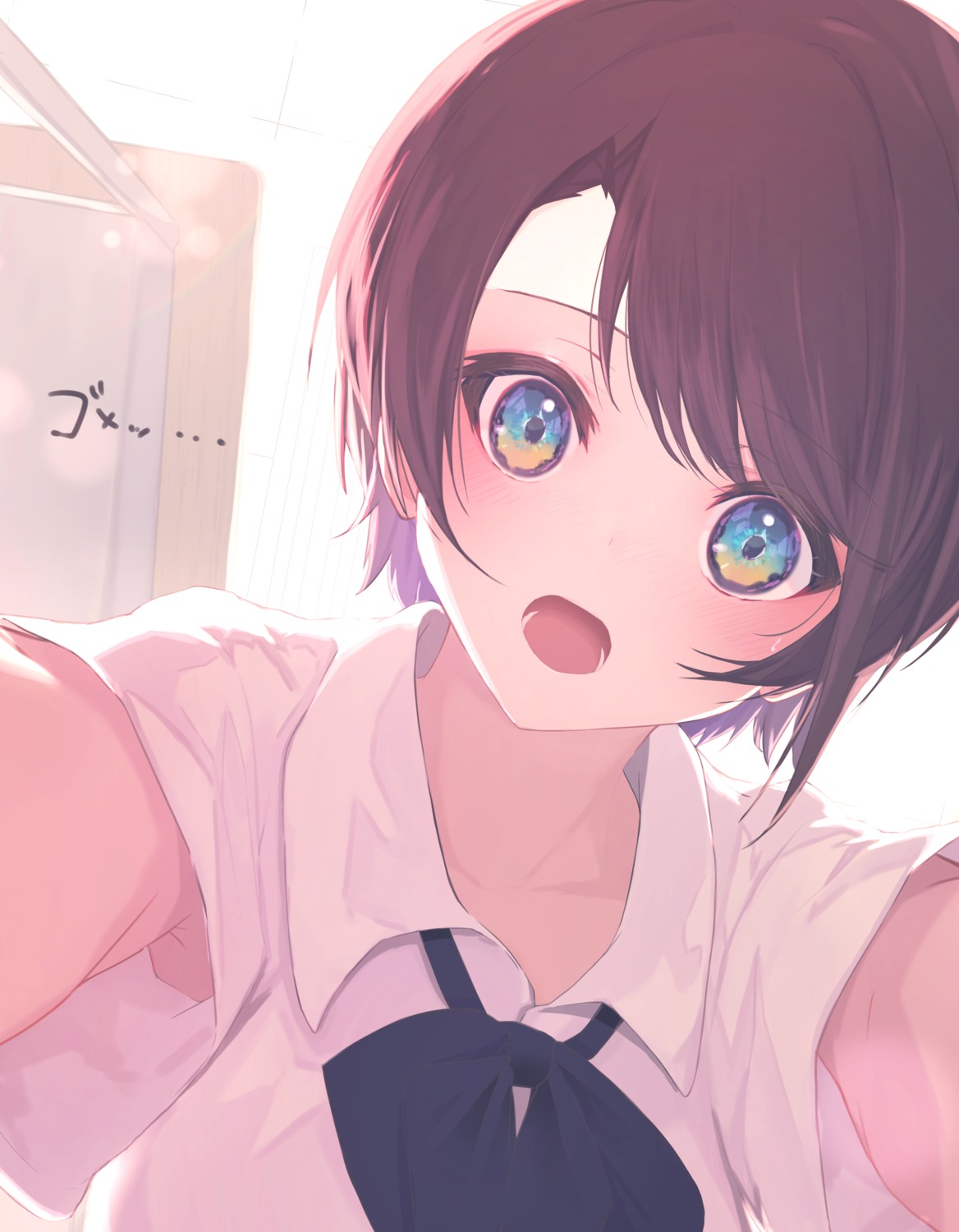 hololive, mikaku, oozora_subaru, seifuku, selfie