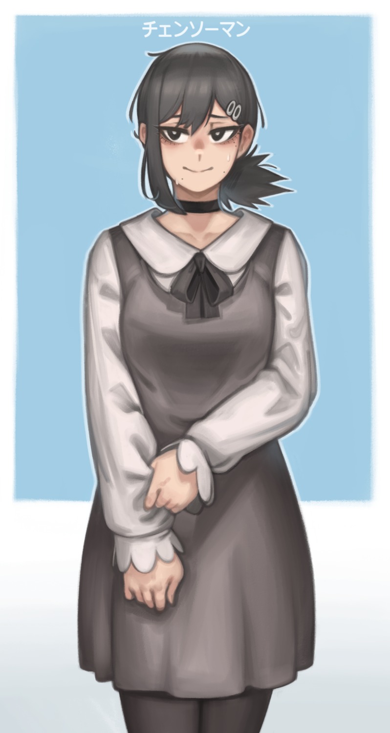 chainsaw_man, higashiyama_kobeni, kelvin_hiu, pantyhose, seifuku