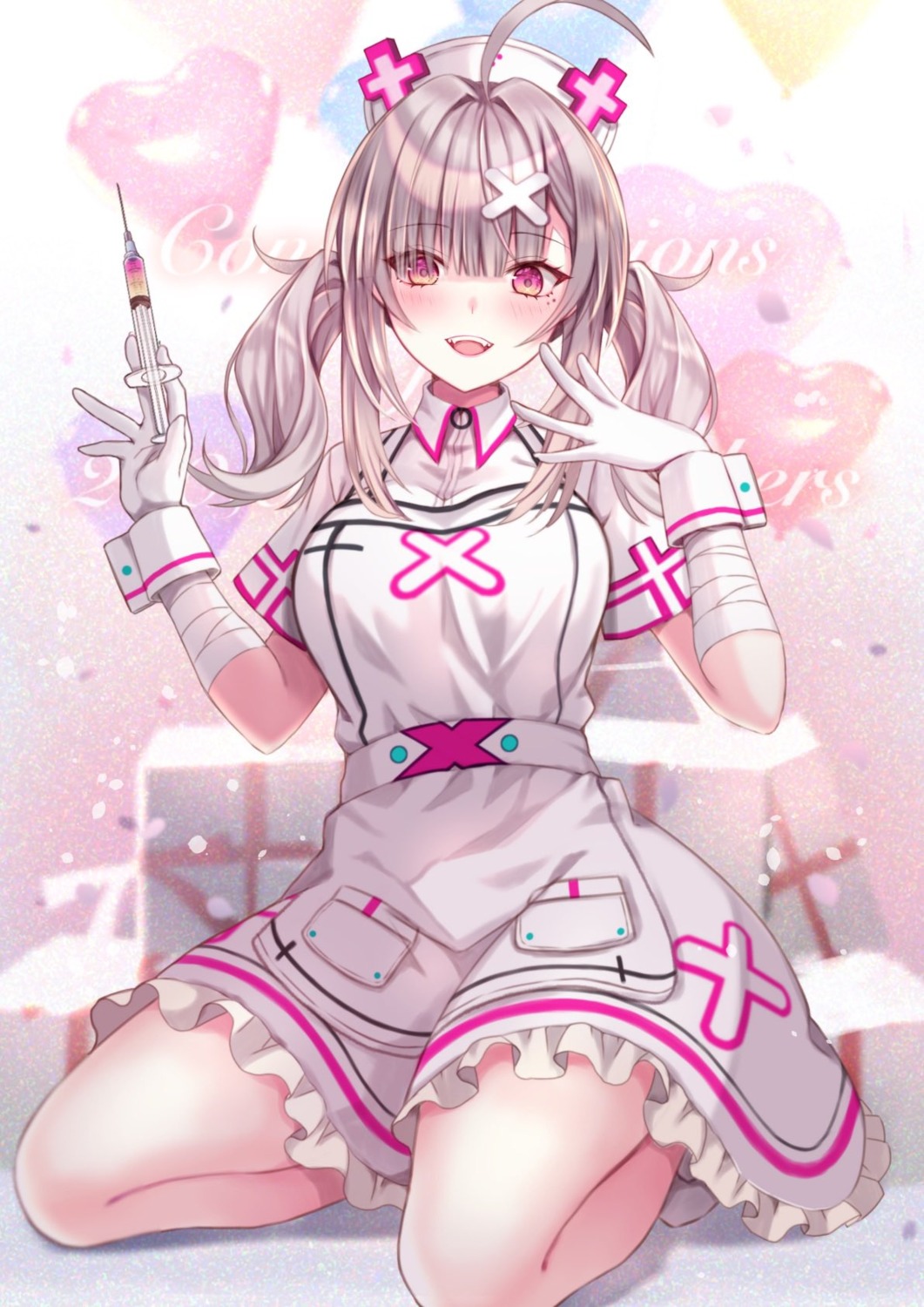 bandages, nijisanji, nozomi_(serendipity), nurse, sukoya_kana