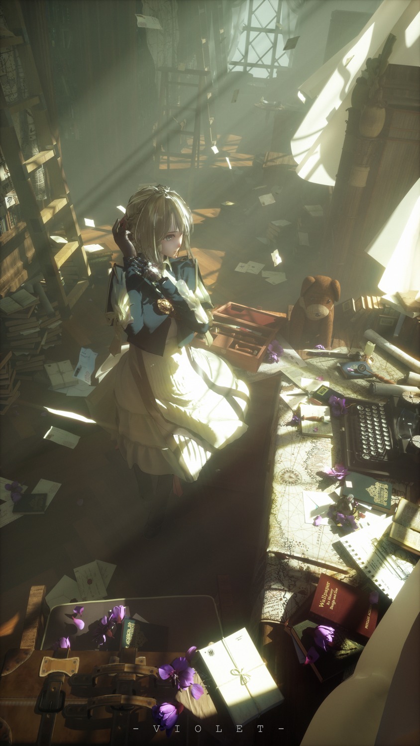 dress, fen_bang_laoda, mecha_musume, violet_evergarden, violet_evergarden_(character)