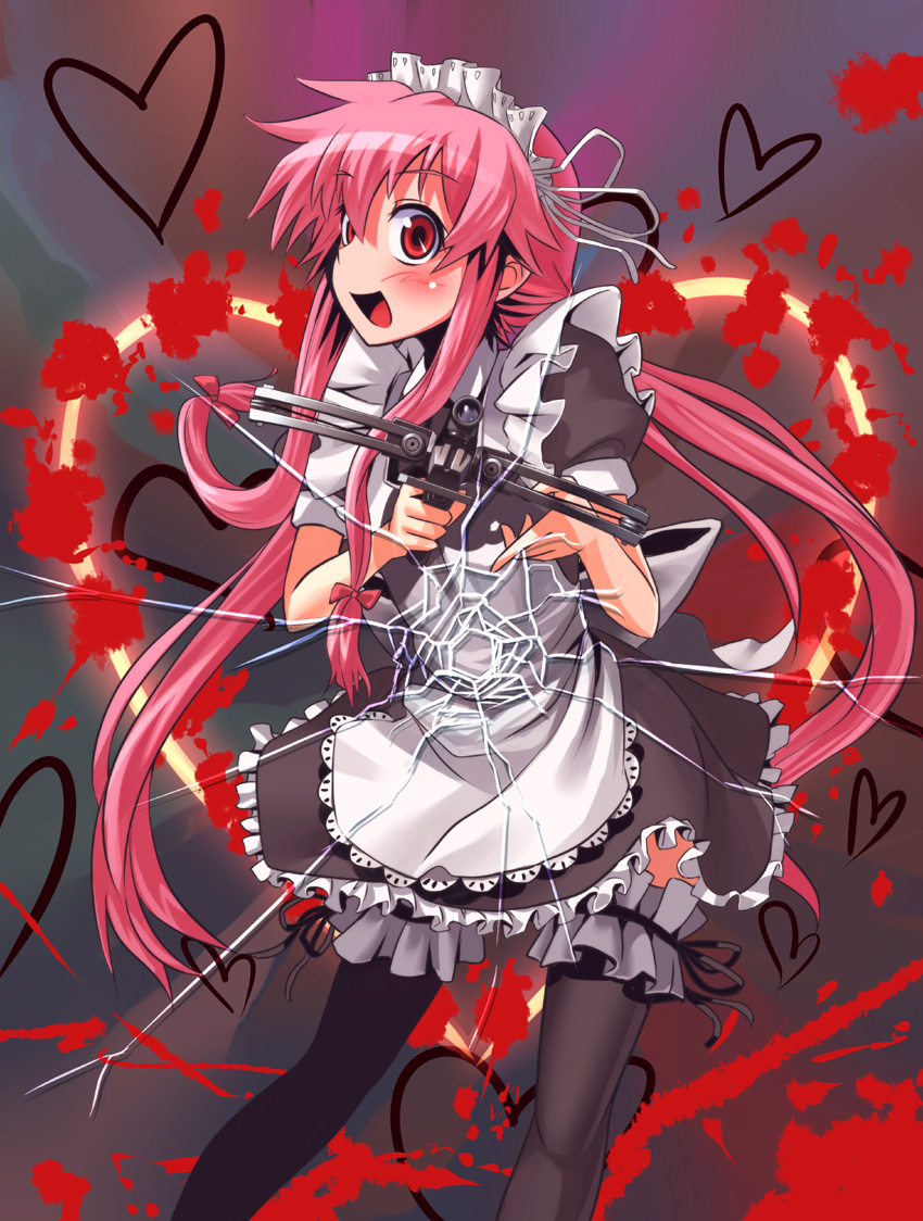 gasai_yuno, maid, mirai_nikki, patricia, thighhighs