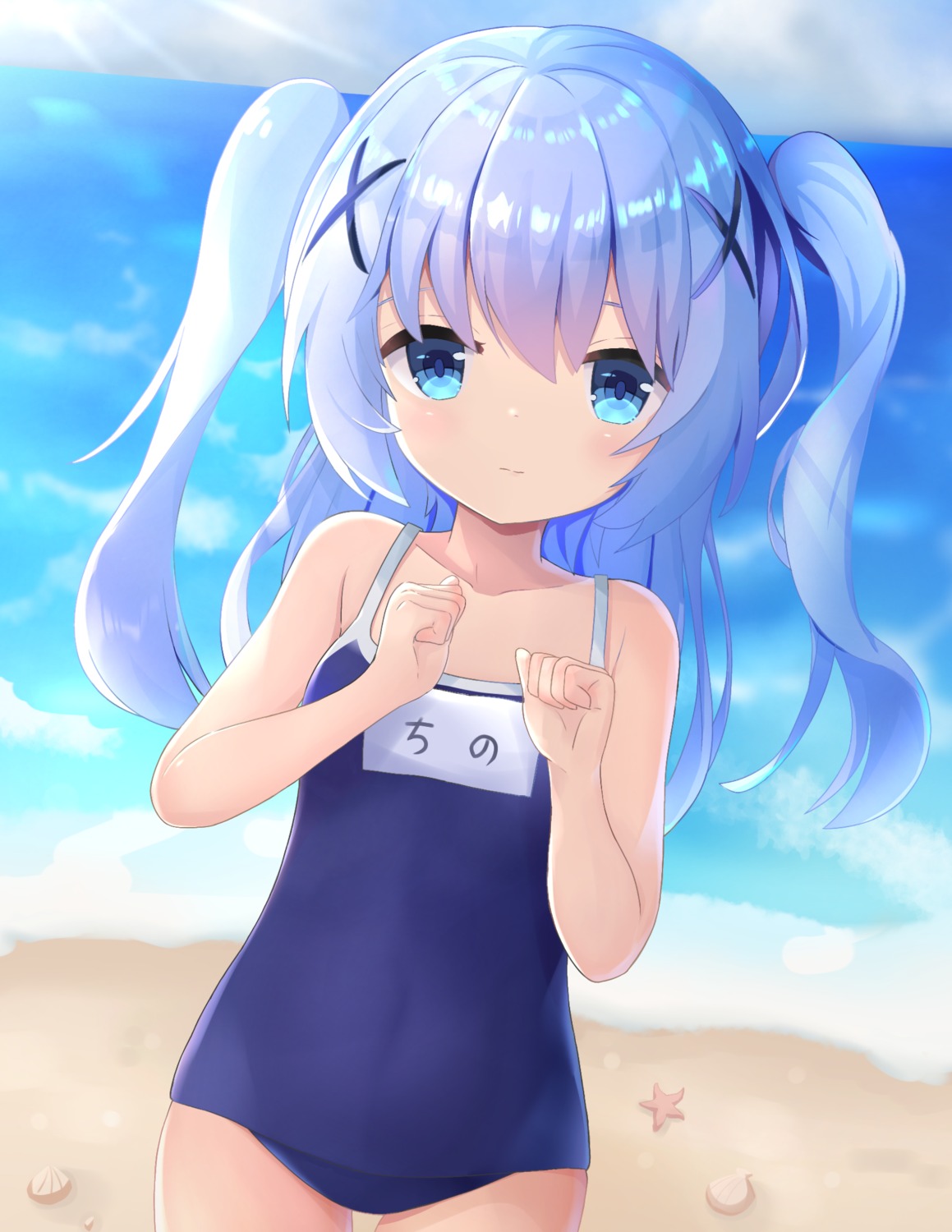 gochuumon_wa_usagi_desu_ka?, kafuu_chino, nekopurin_(nyanko_prin), school_swimsuit, swimsuits