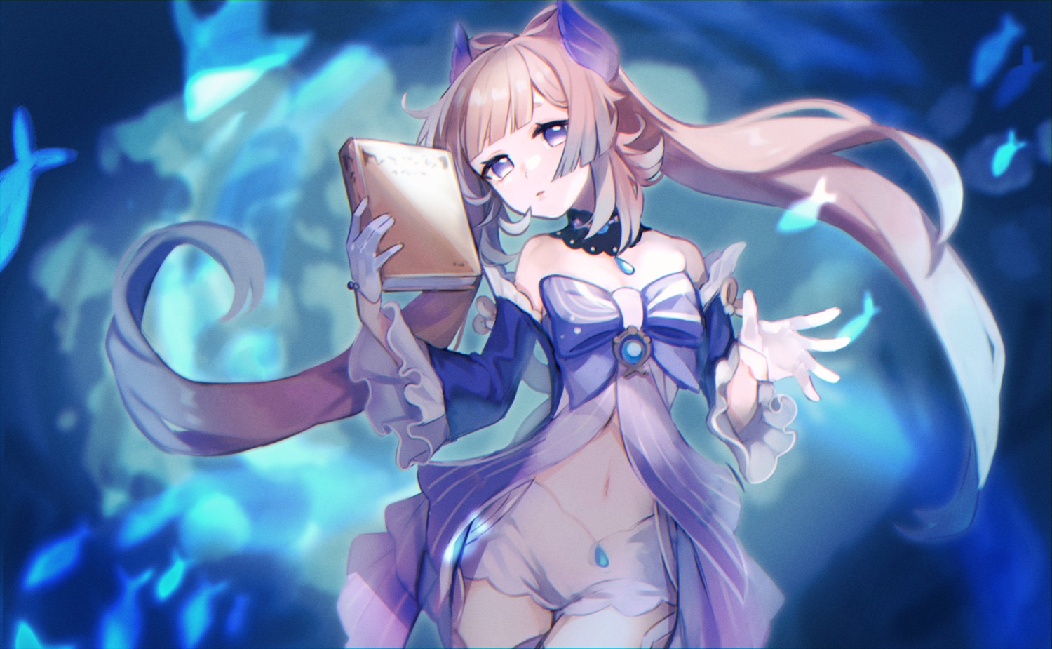 genshin_impact, kino_(m6t2a), no_bra, sangonomiya_kokomi
