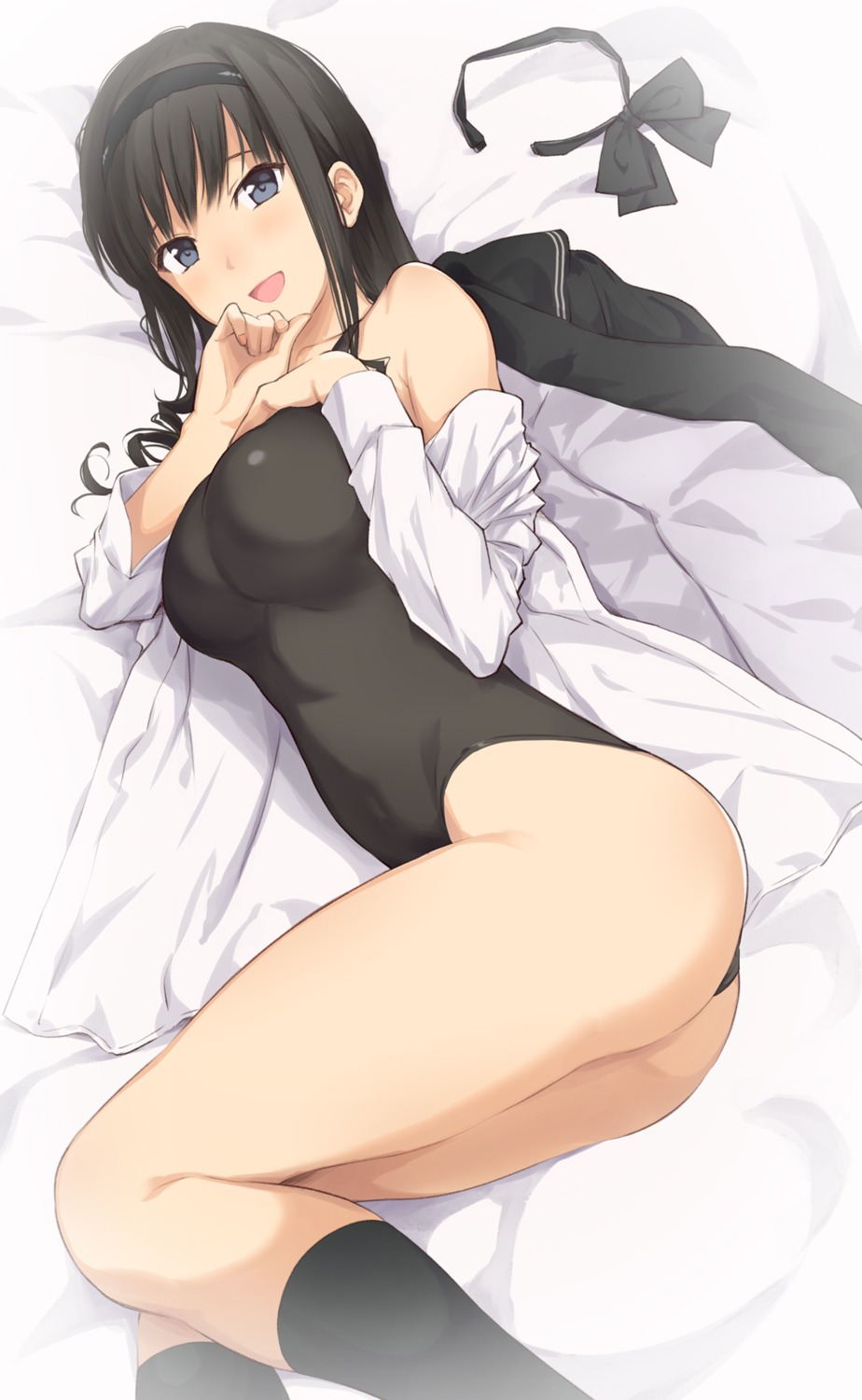 amagami, ass, morishima_haruka, seifuku, serizawa_(serizawaroom), swimsuits