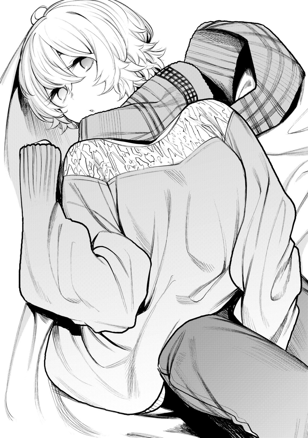 akagi_asahito, monochrome