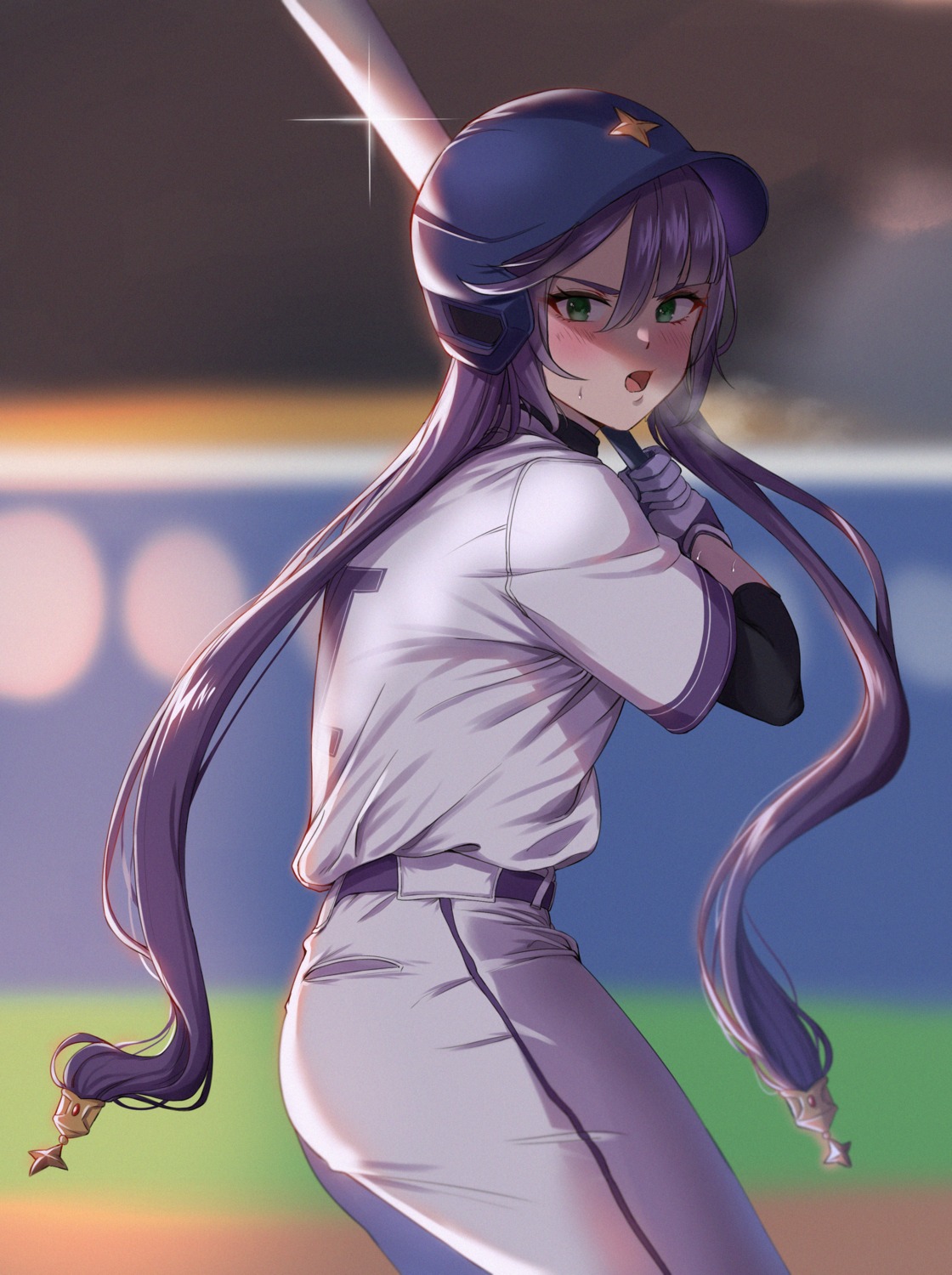 baseball, genshin_impact, mona_megistus, ryudraw, uniform