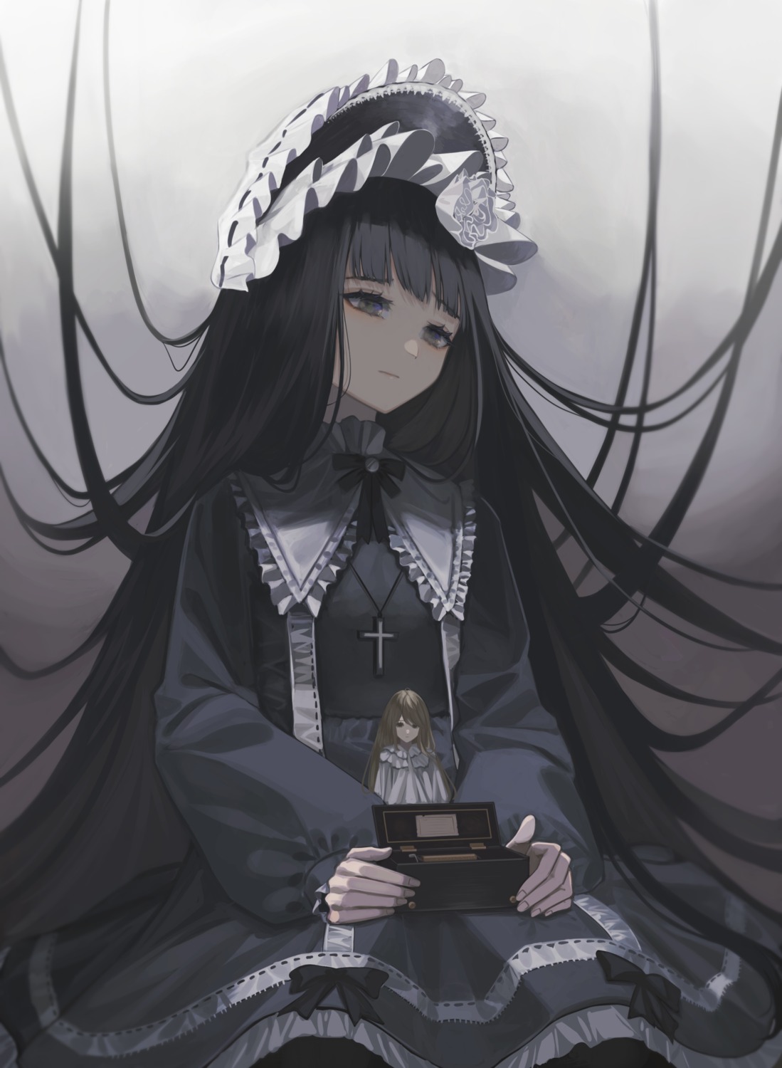 dress, gothic_lolita, lolita_fashion, pantyhose, yamada_maya_(yamdmay)