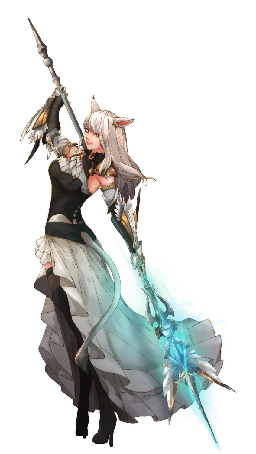 animal_ears, final_fantasy, final_fantasy_xiv, heels, miqo'te, nekomimi, seneka_grafika, tail