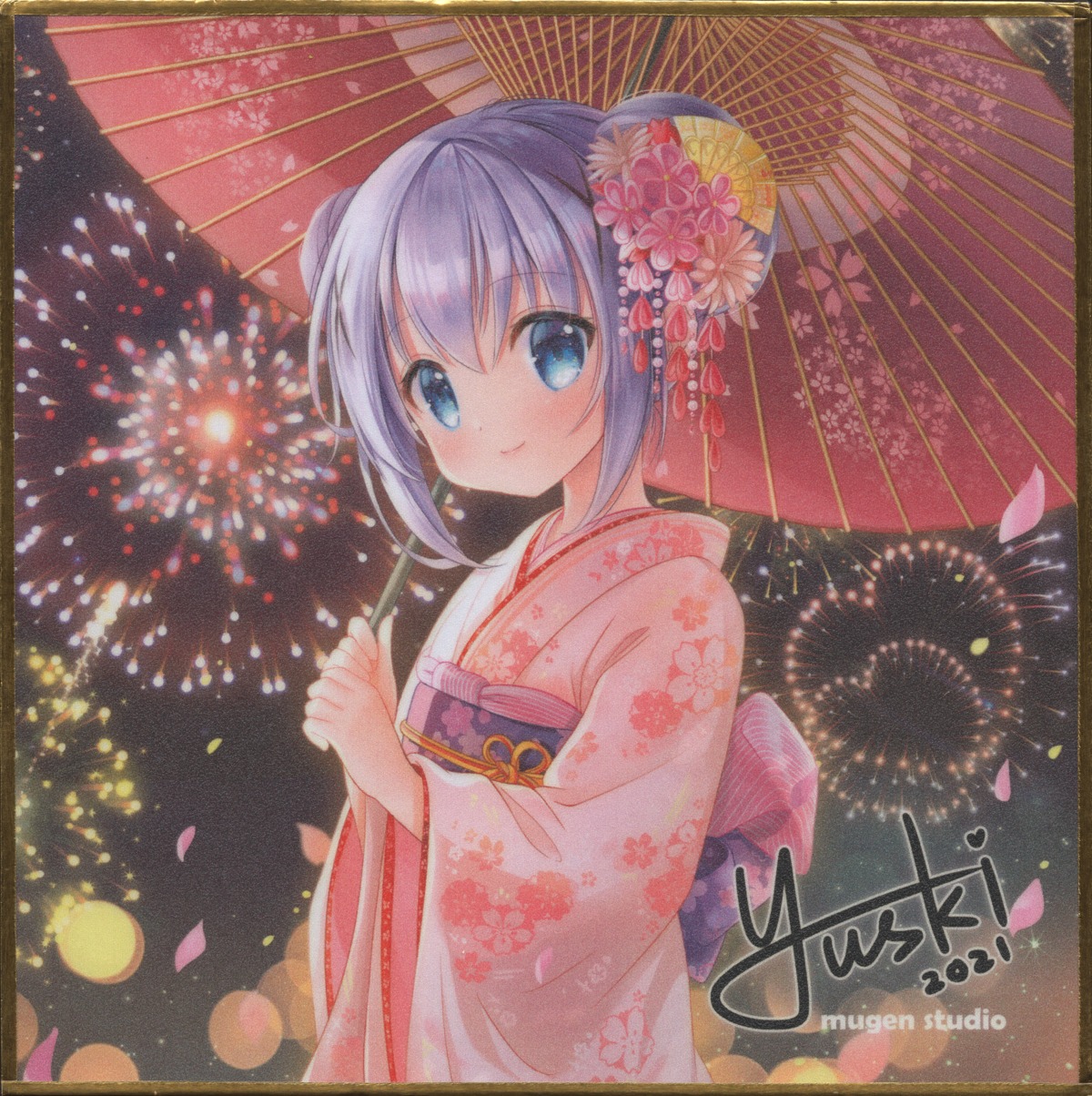 gochuumon_wa_usagi_desu_ka?, kafuu_chino, kimono, raw_scan, umbrella, yuski