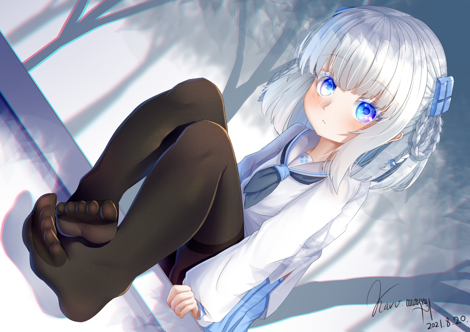 feet, karv, pantyhose, seifuku