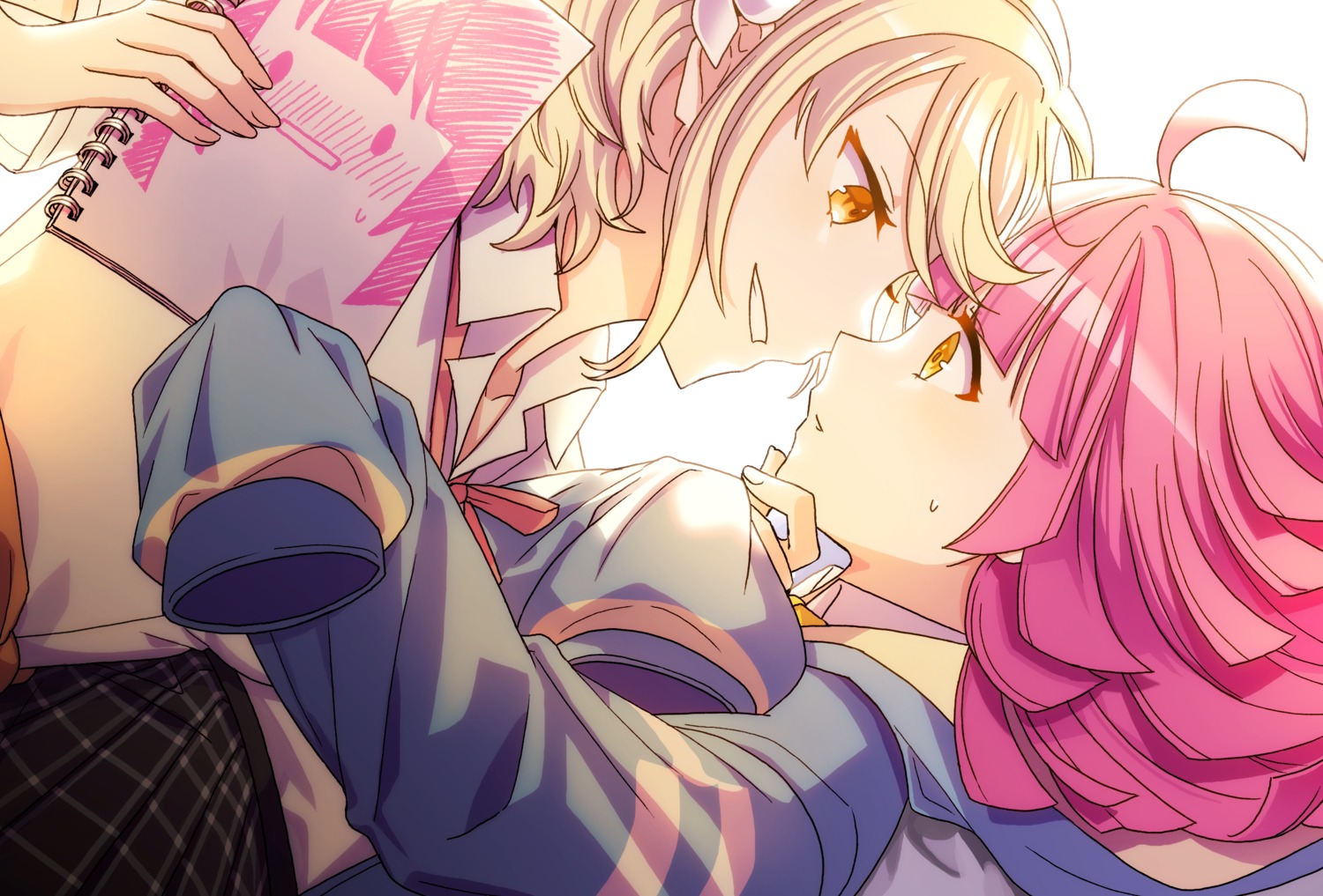 jeruka_(otot9181), love_live!_(series), love_live!_nijigasaki_gakuen_school_idol_doukoukai, miyashita_ai, seifuku, sweater, tennouji_rina, yuri