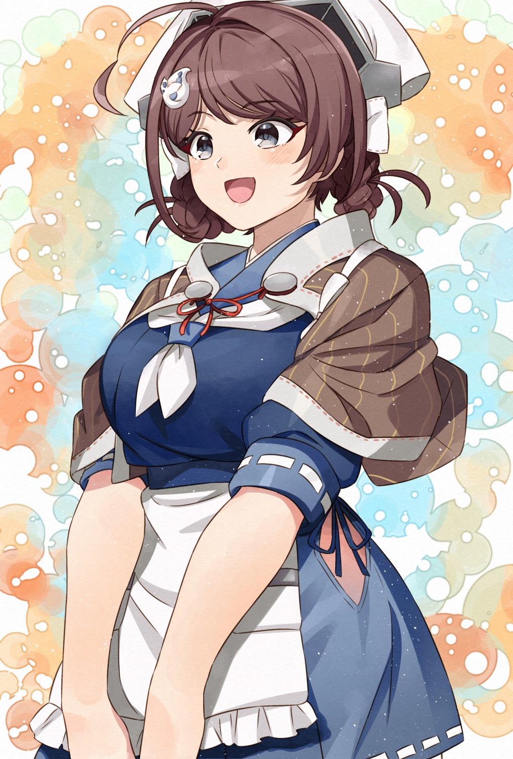 chougei_(kancolle), kanmiya_shinobu, kantai_collection, maid, wa_maid