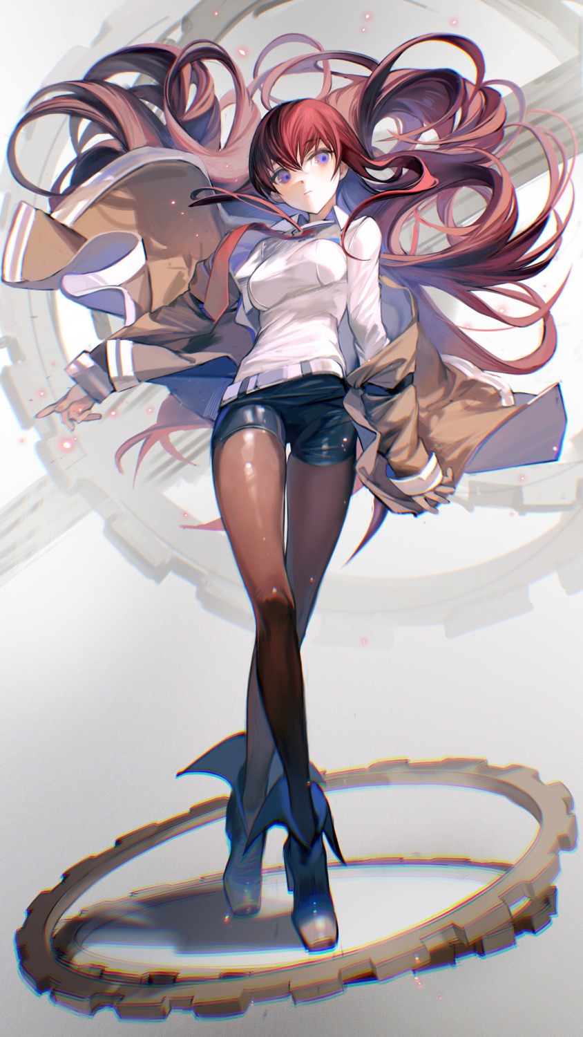 heels, makise_kurisu, pantyhose, rumoon, steins;gate