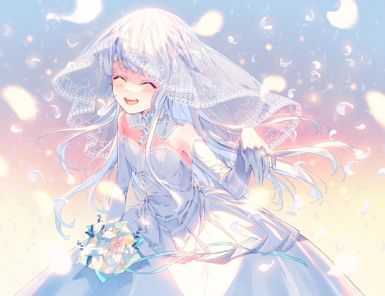 dia_viekone, dress, no_bra, reia, sekai_saikou_no_ansatsusha_isekai_kizoku_ni_tensei_suru, wedding_dress