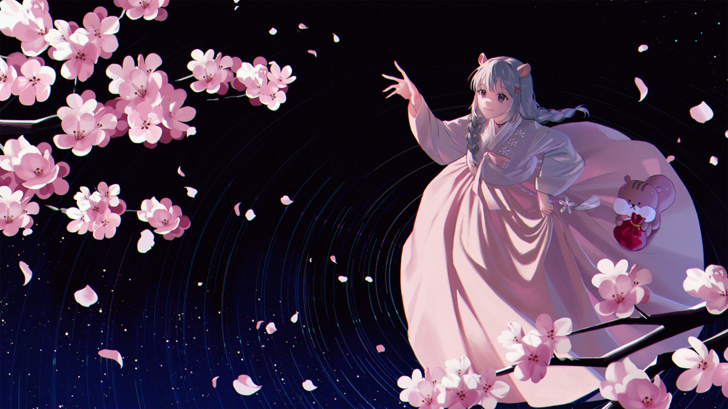 animal_ears, asian_clothes, on_(onon2659), wallpaper