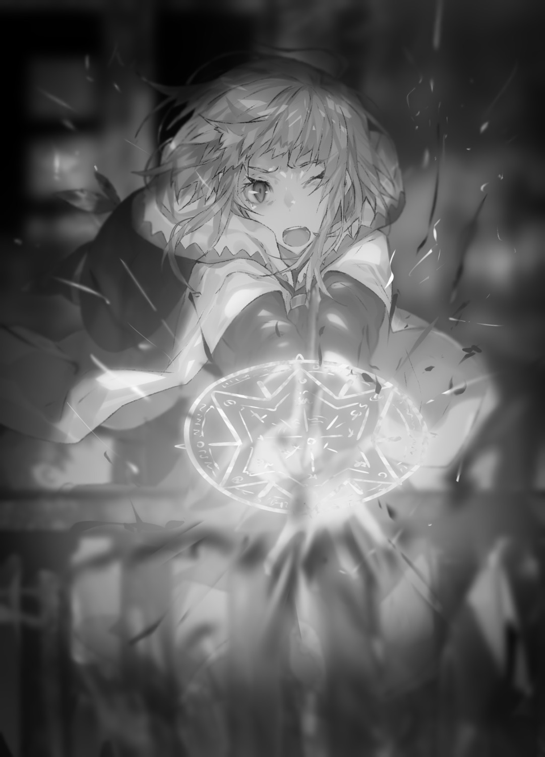 hai_to_gensou_no_grimgar, monochrome, shihoru, shirai_eiri
