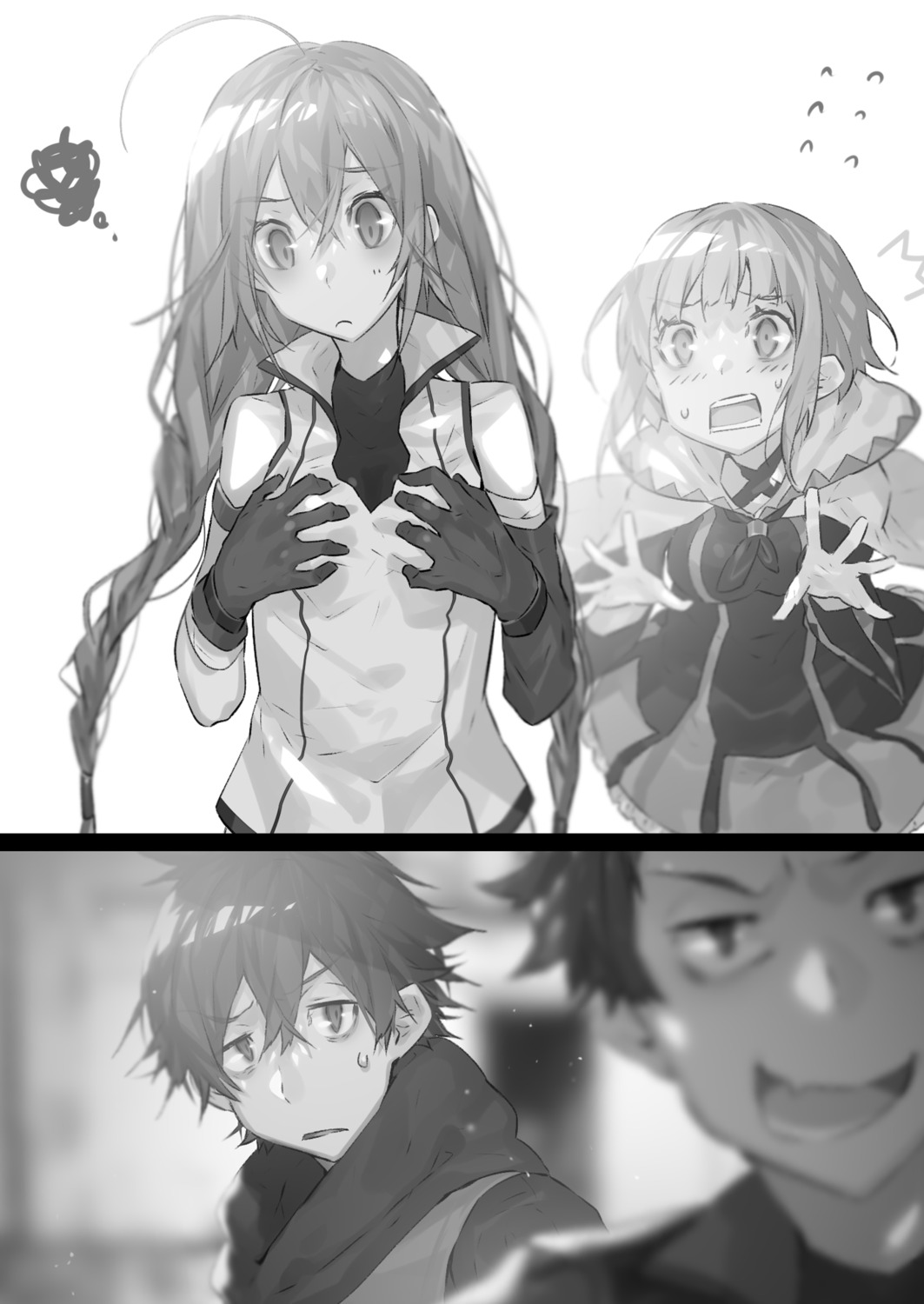 hai_to_gensou_no_grimgar, haruhiro, monochrome, ranta, shihoru, shirai_eiri, yume_(grimgar)
