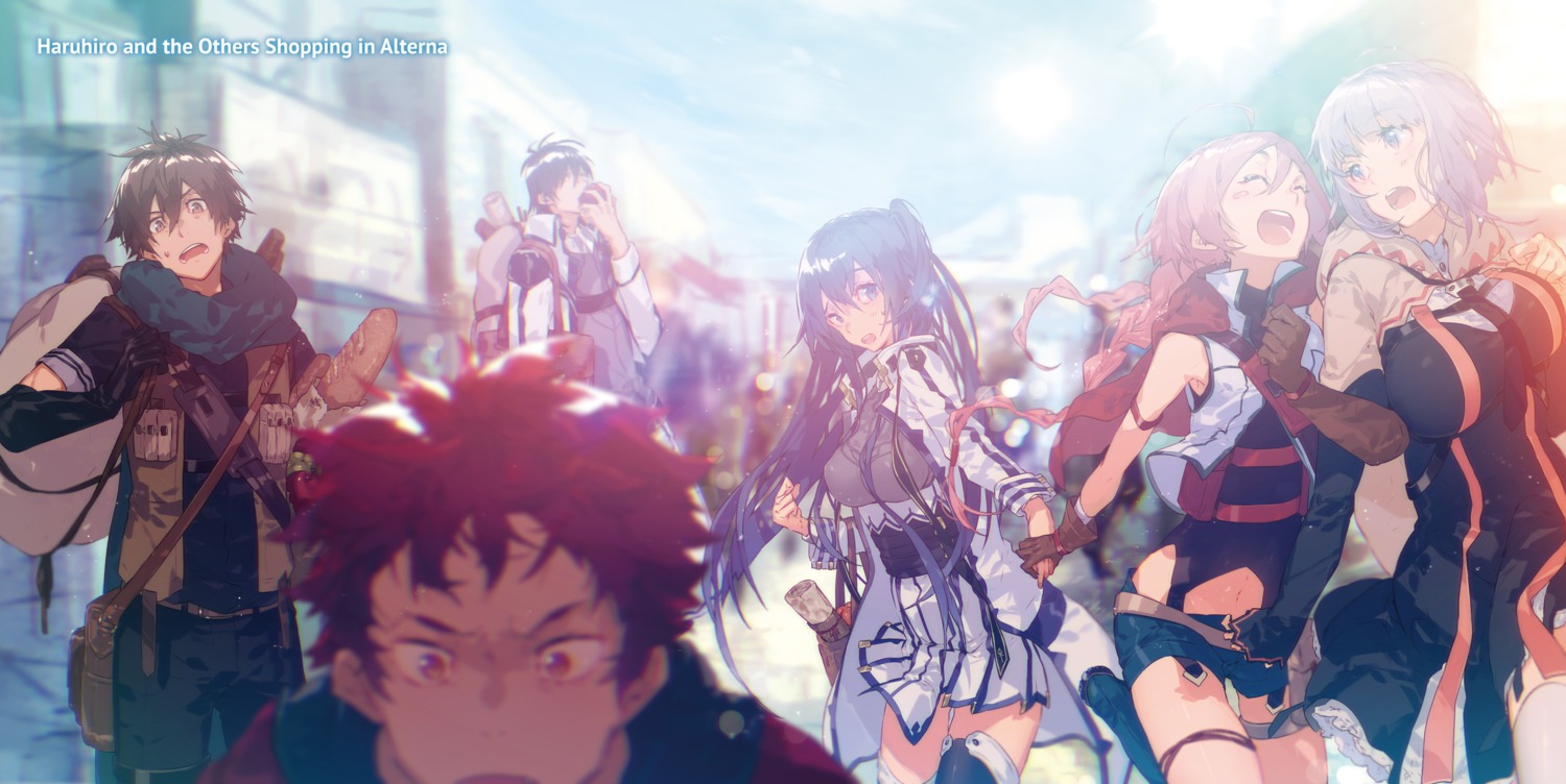hai_to_gensou_no_grimgar, haruhiro, kuzaku, merry, ranta, shihoru, shirai_eiri, yume_(grimgar)