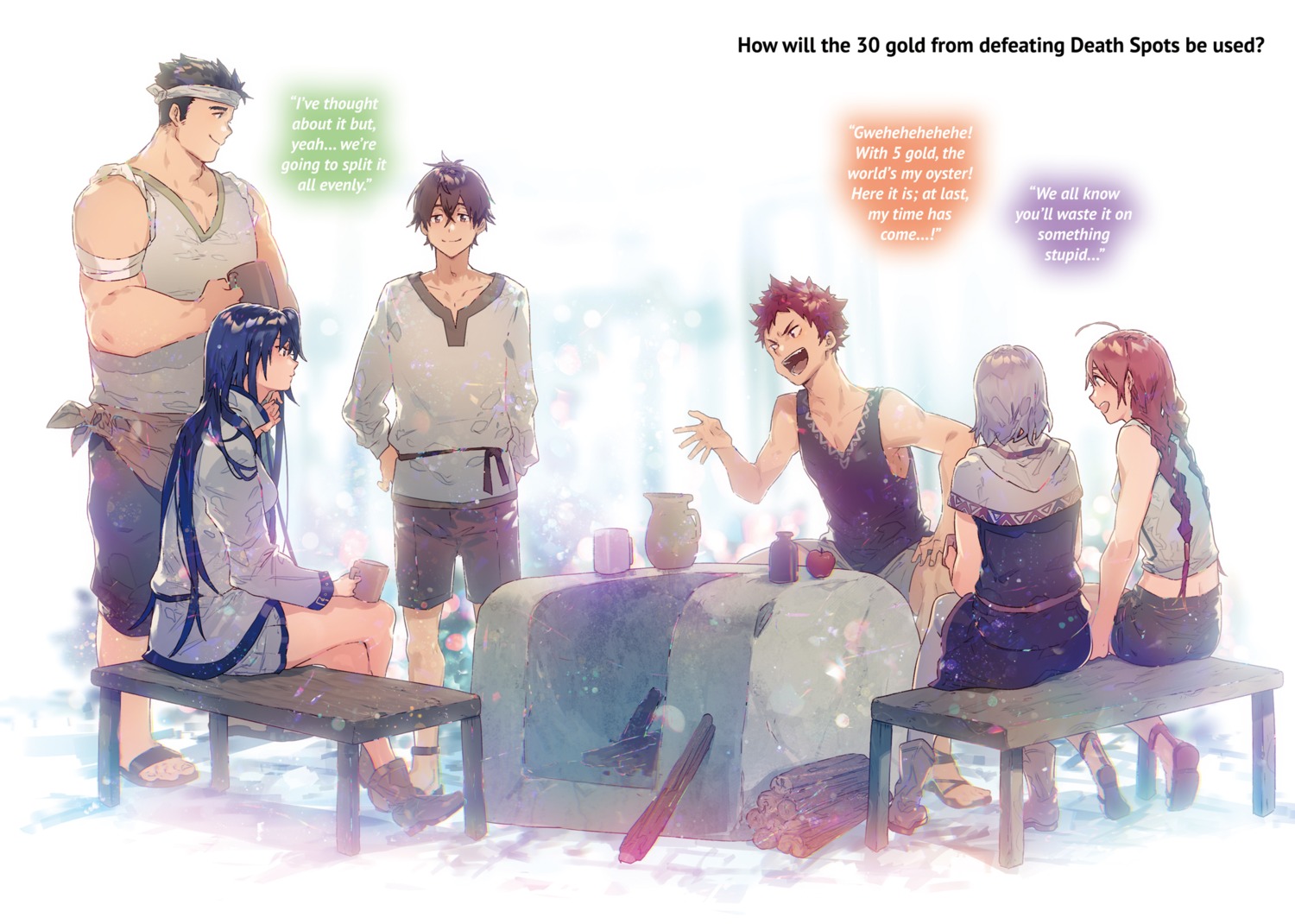 hai_to_gensou_no_grimgar, haruhiro, kuzaku, merry, moguzo, shihoru, shirai_eiri, yume_(grimgar)