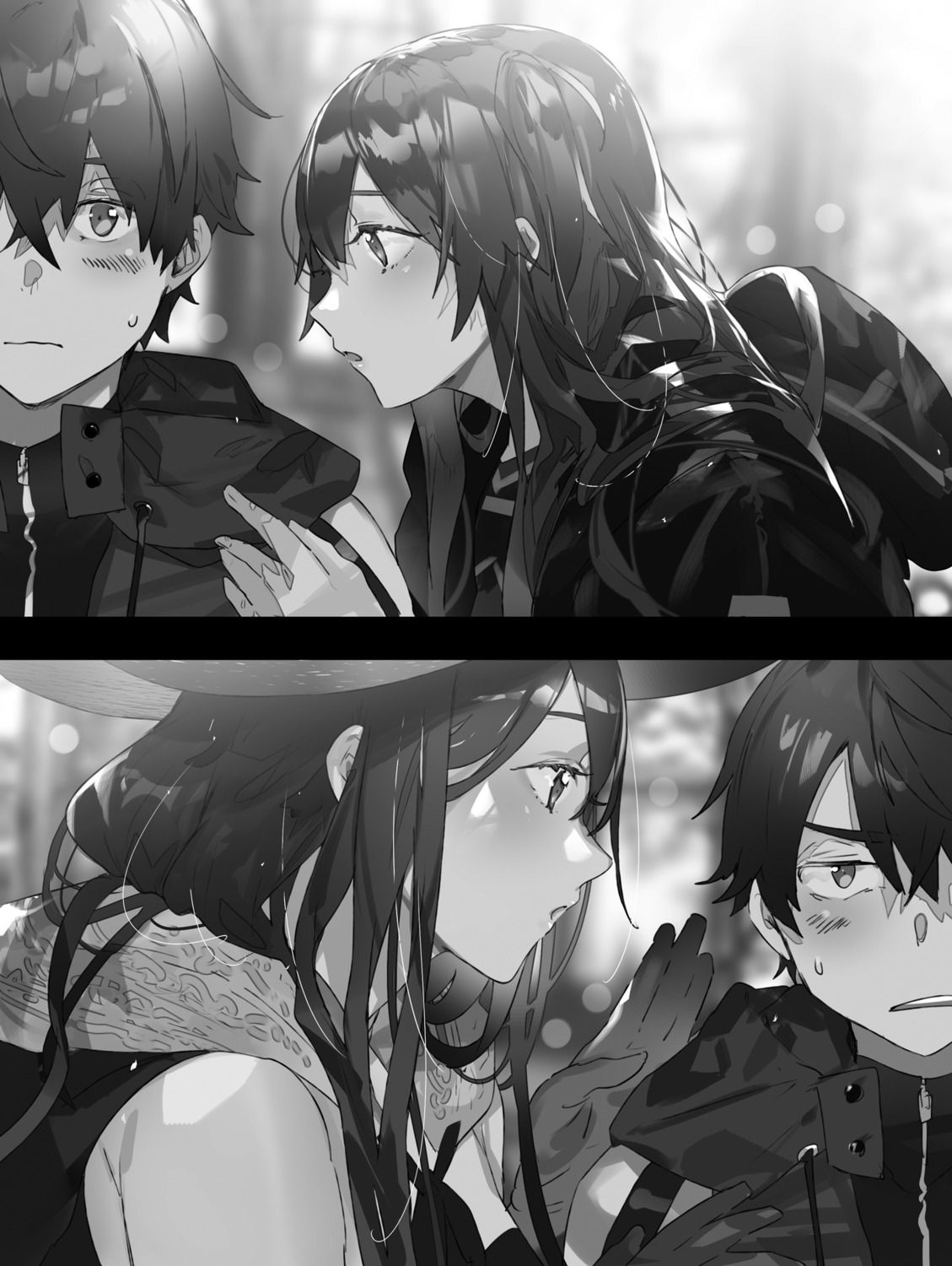 hai_to_gensou_no_grimgar, merry, mimori_(grimgar), monochrome, shirai_eiri