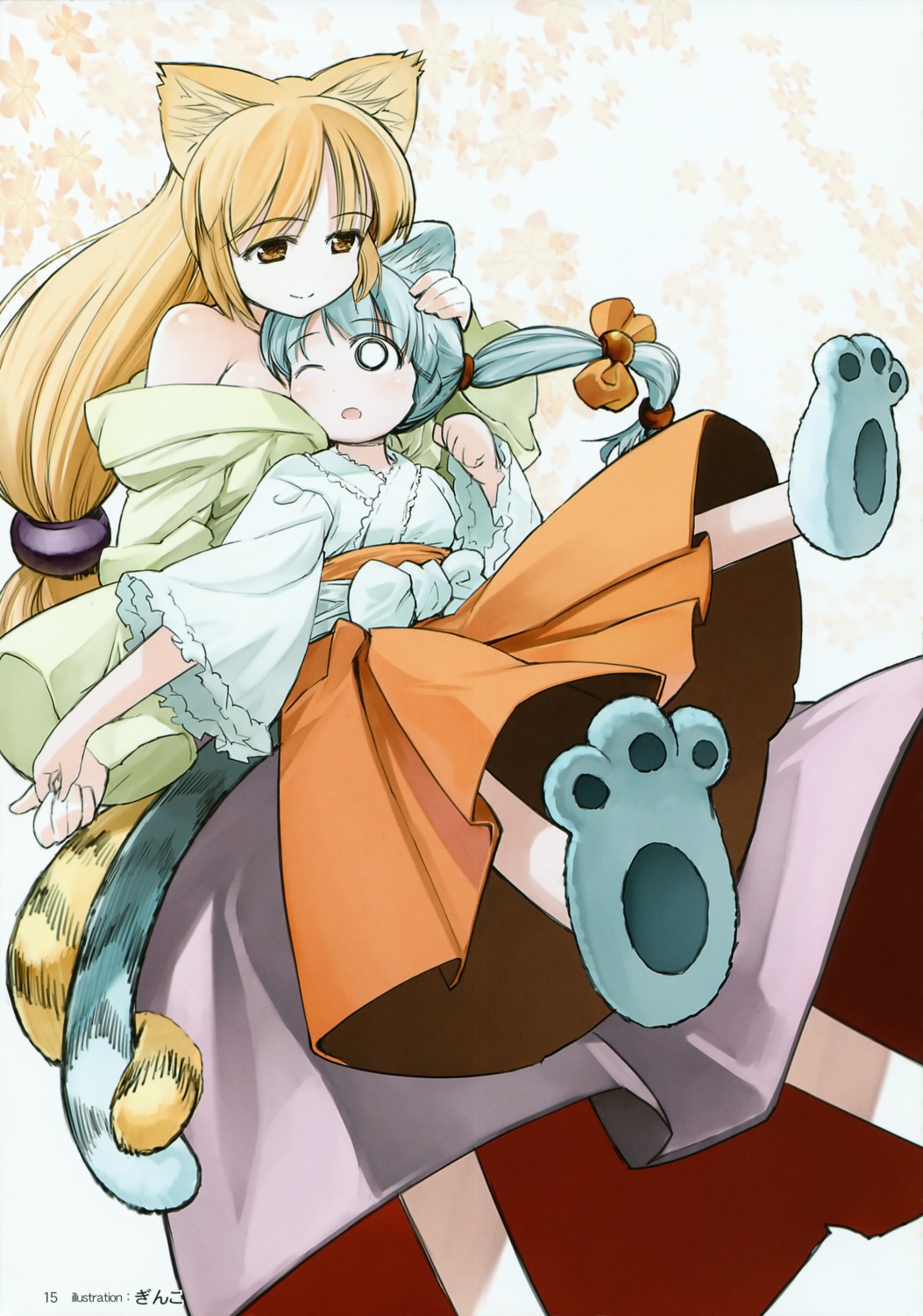 animal_ears, miko, tail, takahata_yuki, toranoana