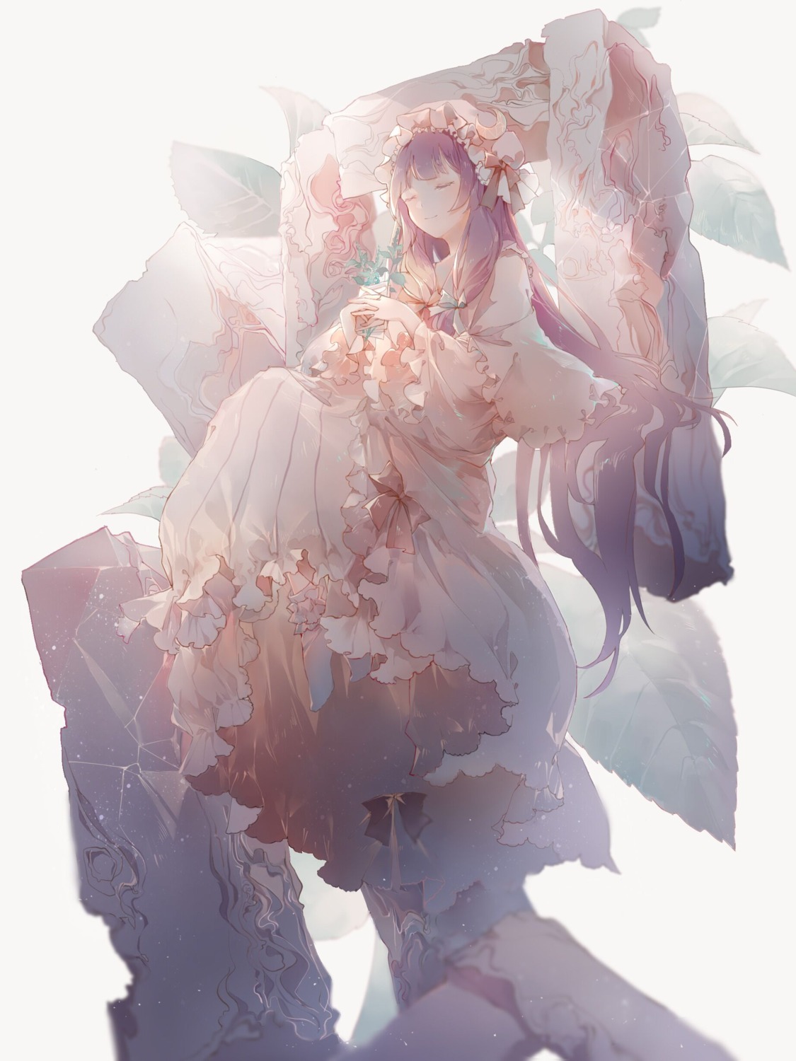 dress, patchouli_knowledge, skirt_lift, tanzhujiuyue, touhou