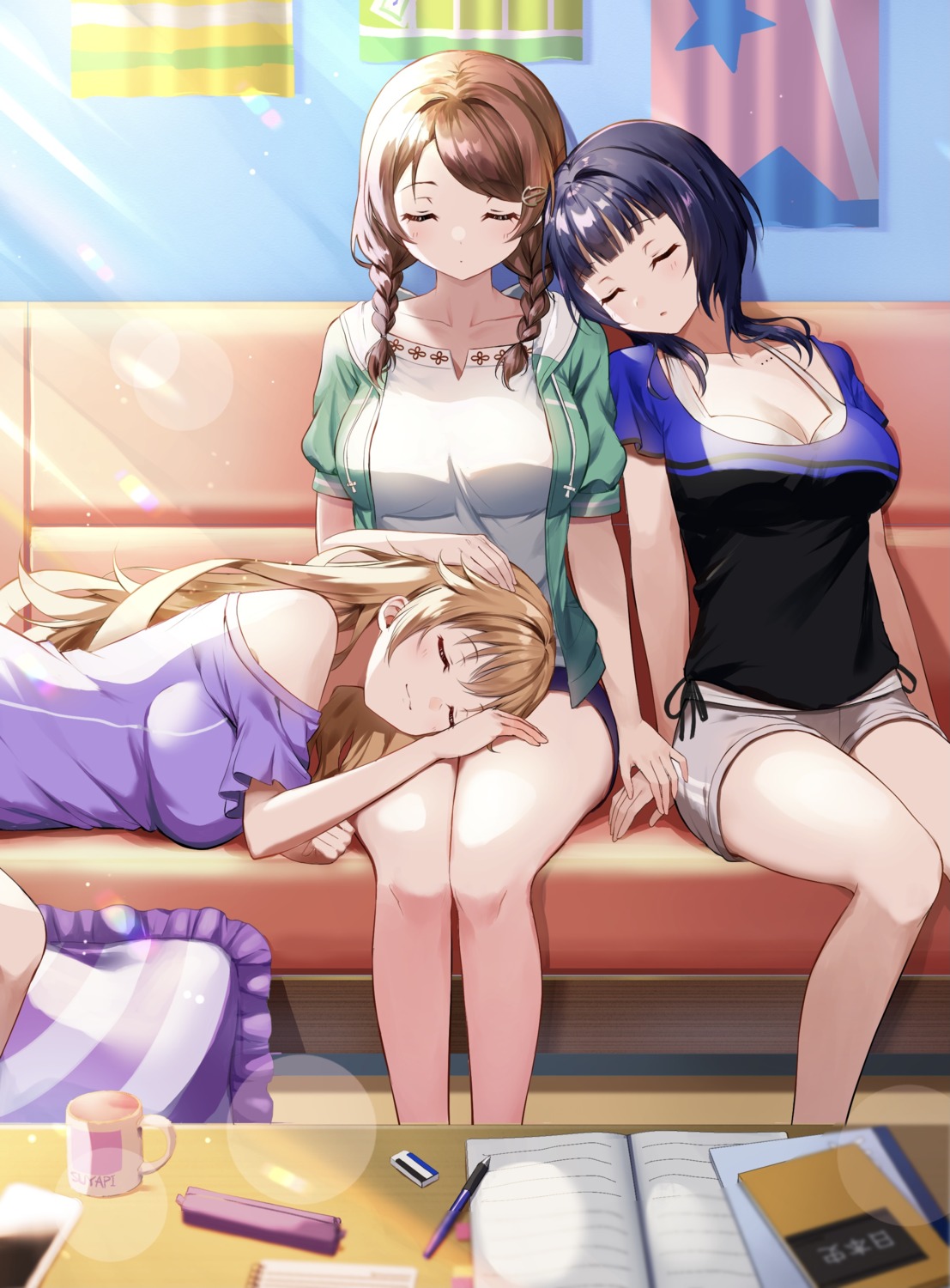 asaka_karin, cleavage, emma_verde, konoe_kanata, love_live!_(series), love_live!_nijigasaki_gakuen_school_idol_doukoukai, mia_(fai1510)