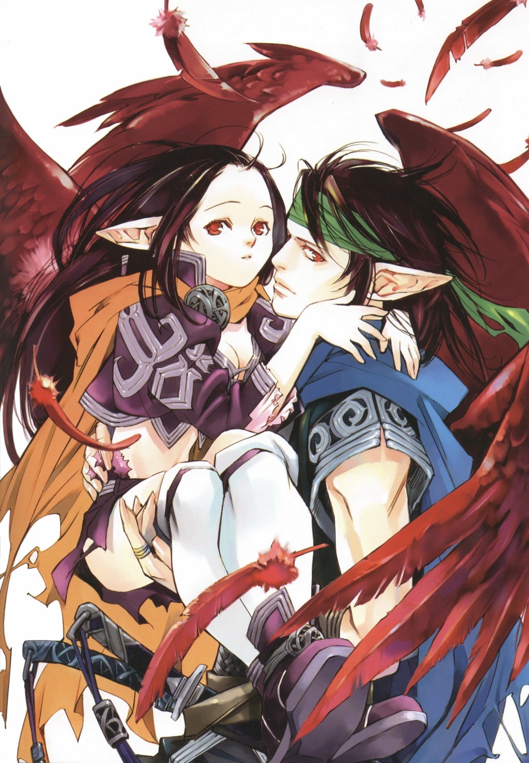elf, fujita_kaori, pointy_ears, wings