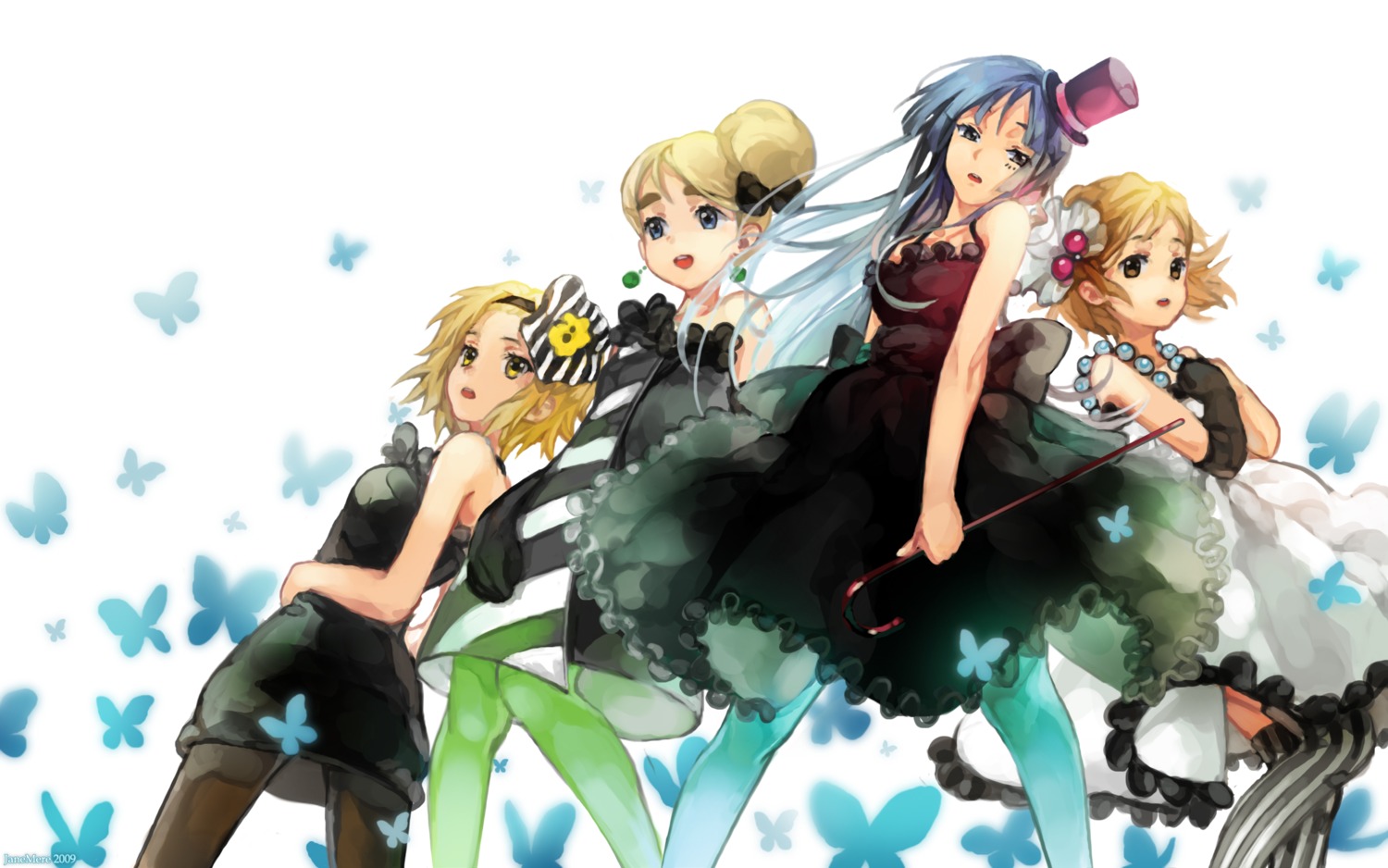 akiyama_mio, hirasawa_yui, janemere, k-on!, kotobuki_tsumugi, pantyhose, tainaka_ritsu
