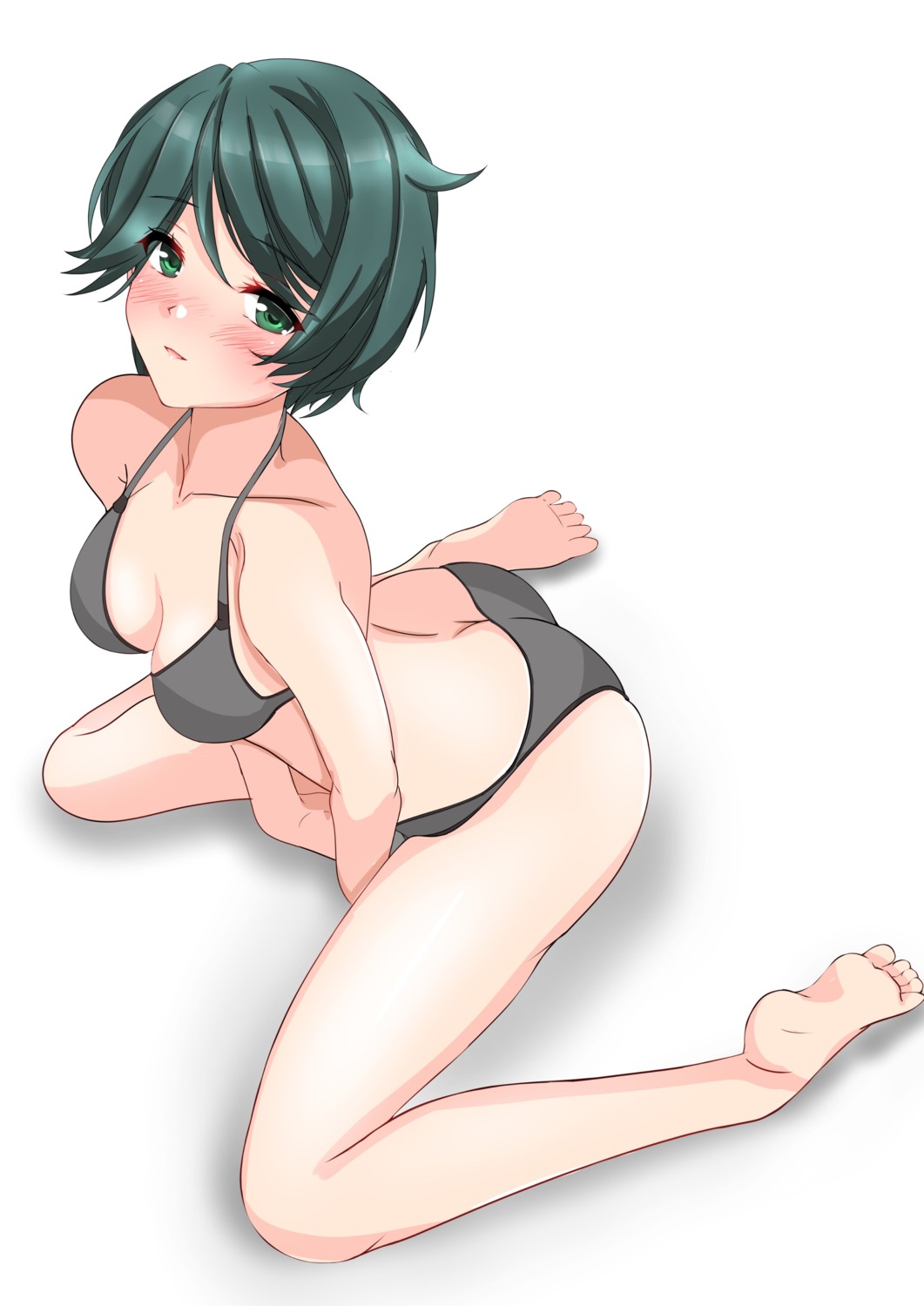 ass, bikini, cleavage, feet, kantai_collection, mogami_(kancolle), nitamako_(sakamalh), swimsuits