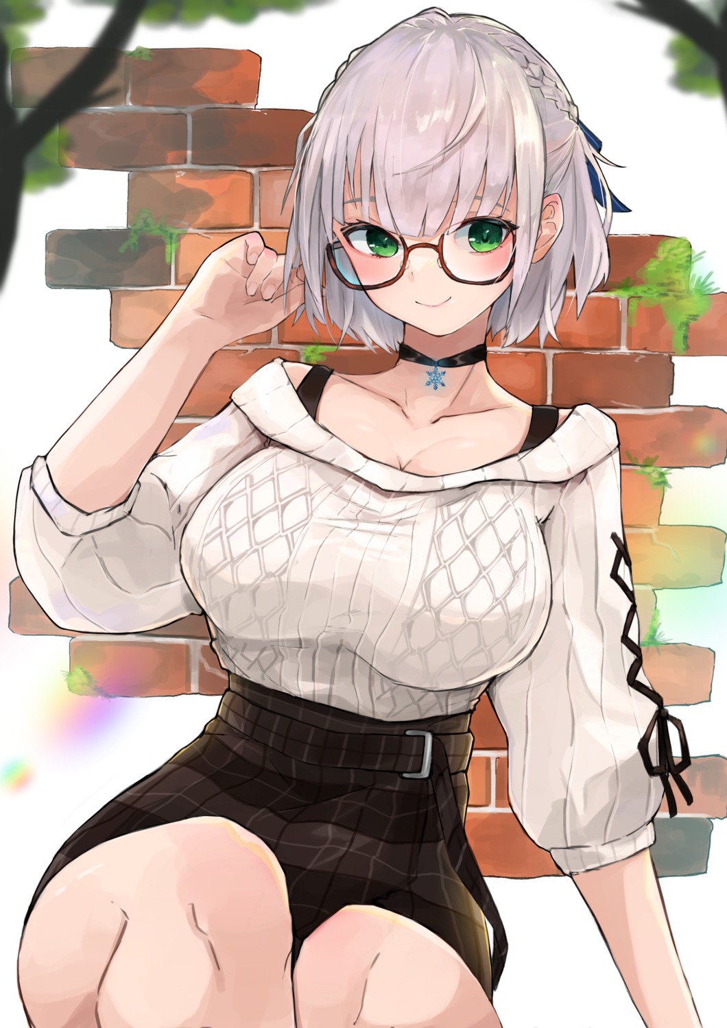 chankuro, hololive, megane, shirogane_noel, sweater
