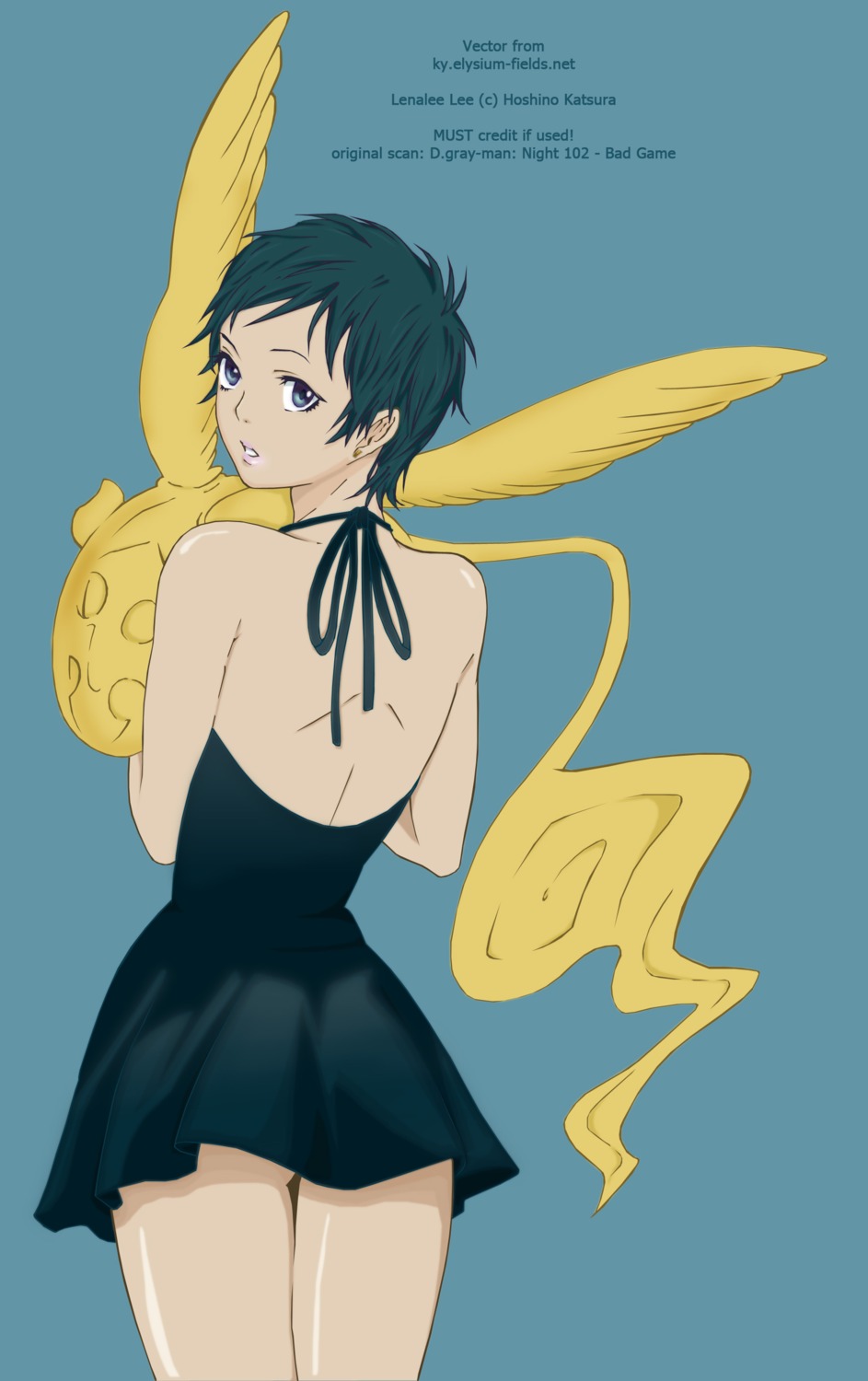 d.gray-man, hoshino_katsura, lenalee_lee, timcanpy, vector_trace, watermark