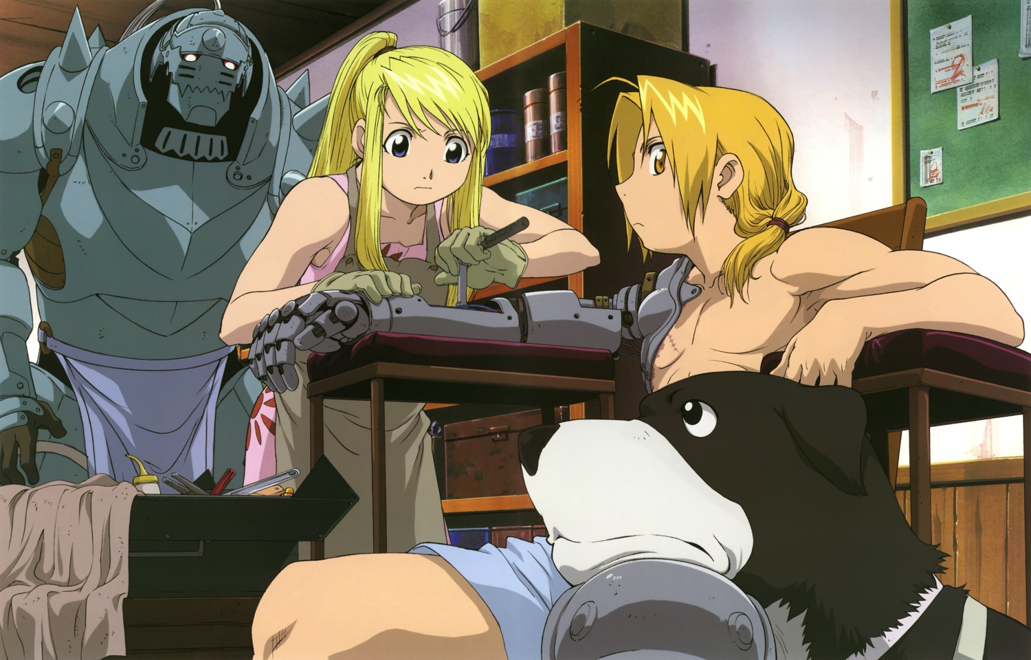 alphonse_elric, armor, den_(fma), edward_elric, fullmetal_alchemist, tagme, winry_rockbell