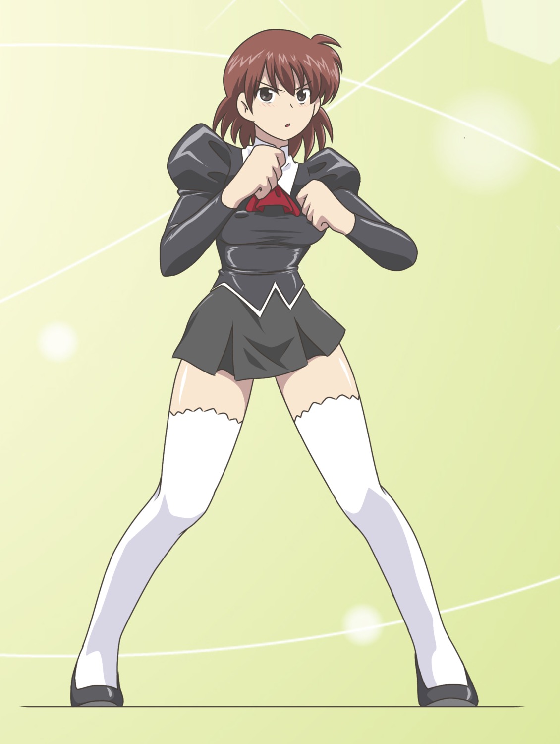 agent_aika, aika_(series), black_delmo, kuroyoshi, sae_(agent_aika), thighhighs, uniform