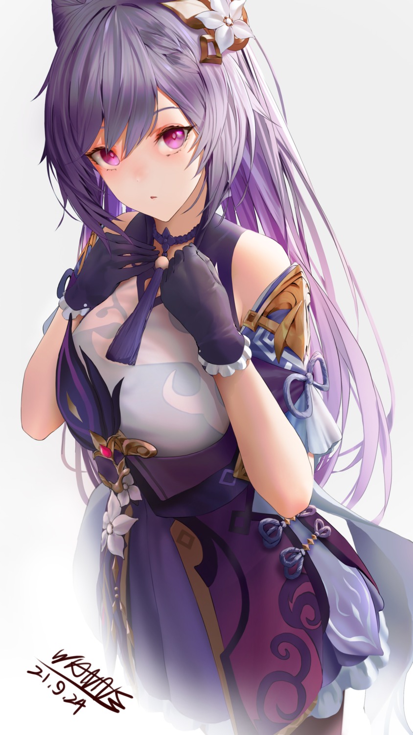 asian_clothes, genshin_impact, keqing, see_through, wanne