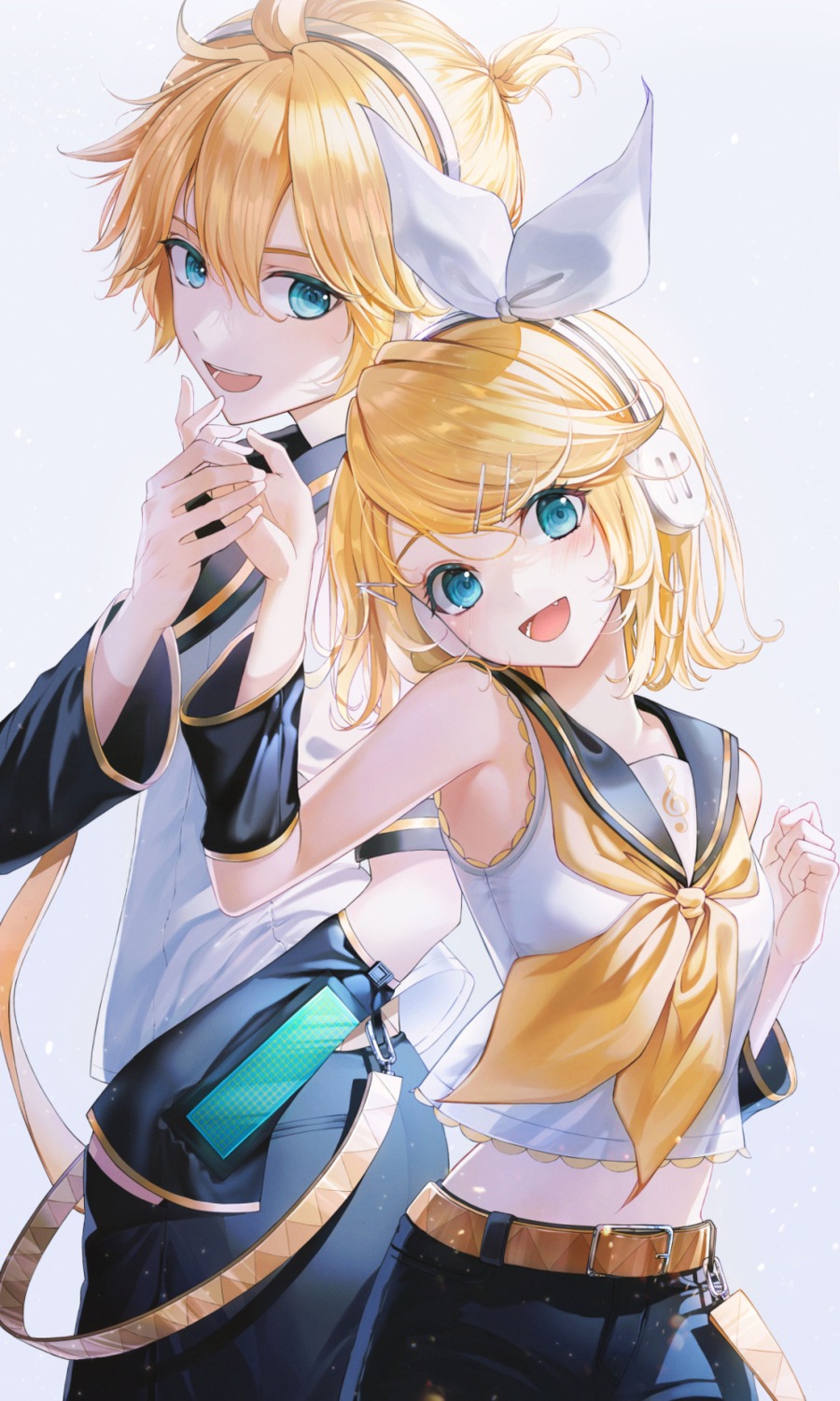 kagamine_len, kagamine_rin, liso, seifuku, vocaloid