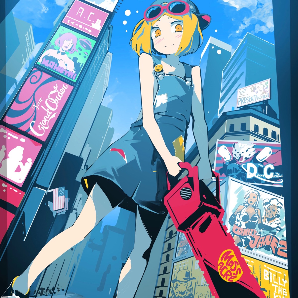 chainsaw, dress, fate/grand_order, megane, paul_bunyan_(fate), rca